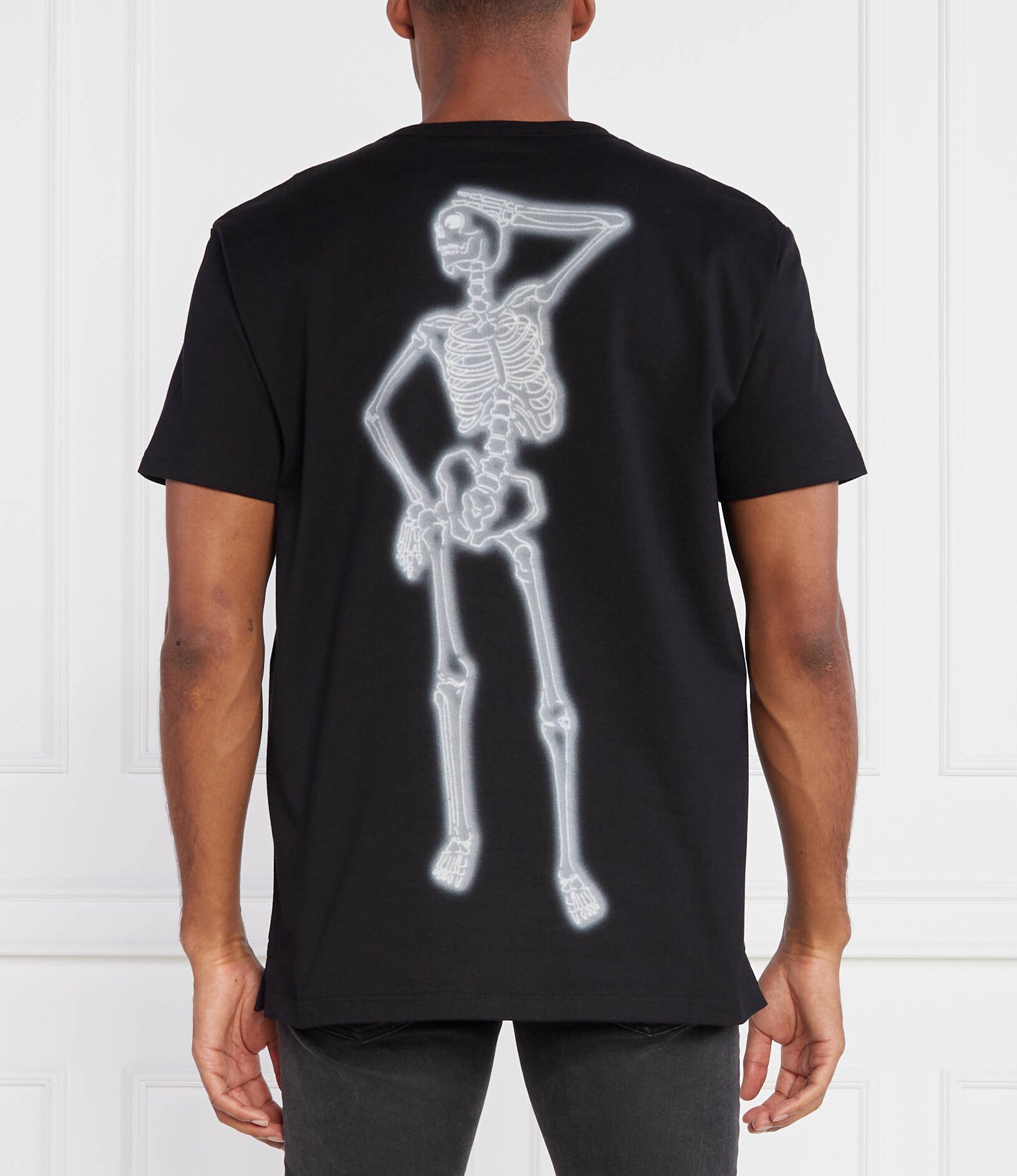 Alexander McQueen Tricou NEON SKEL | Loose fit