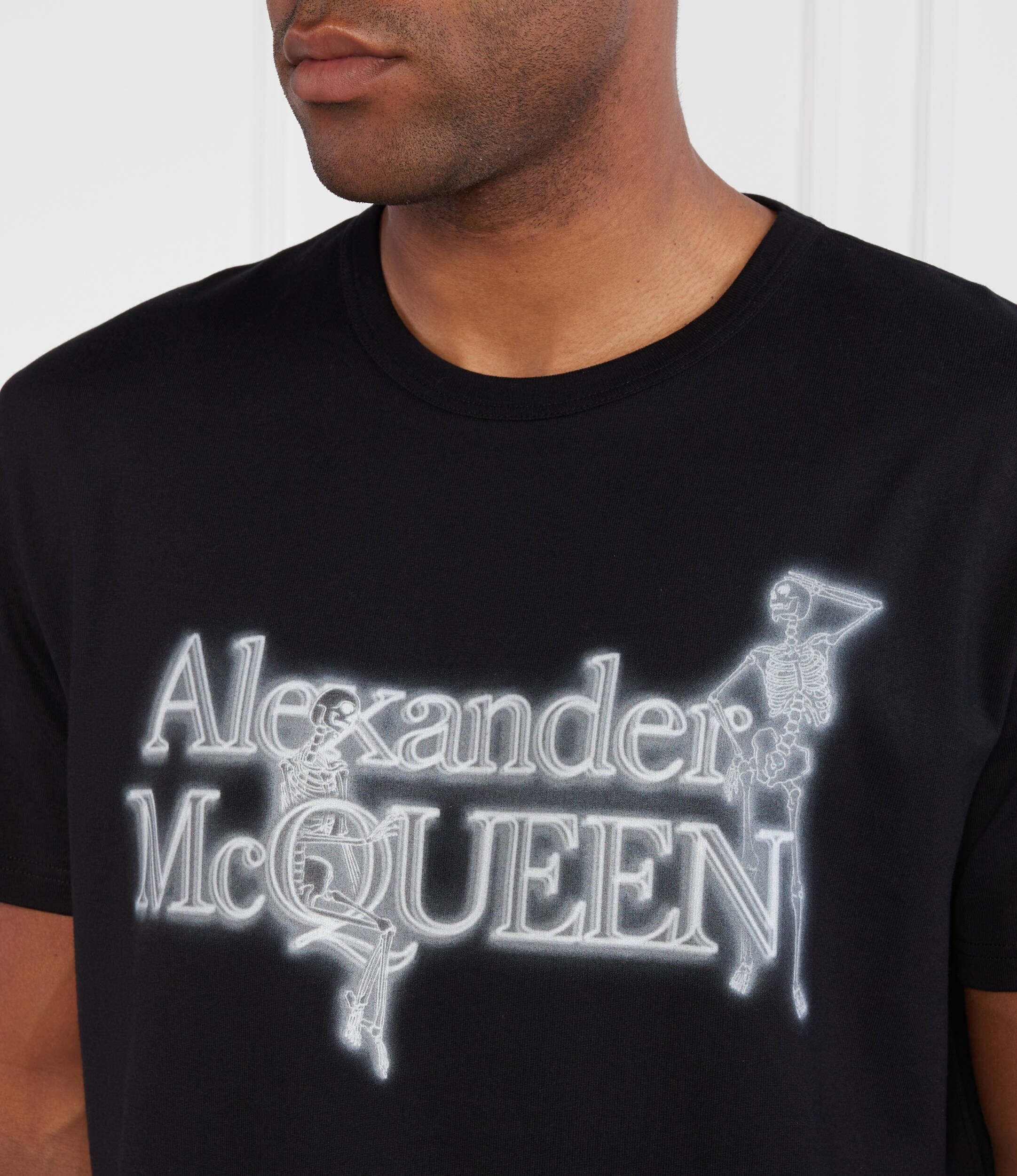 Alexander McQueen Tricou NEON SKEL | Loose fit