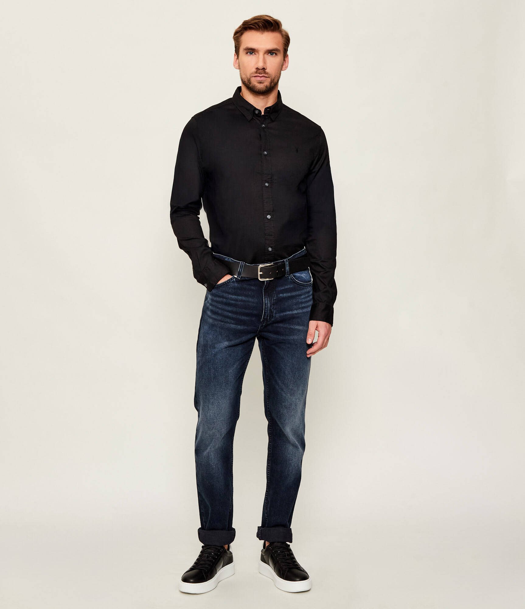 AllSaints Cămașă HAWTHORNE | Slim Fit | stretch