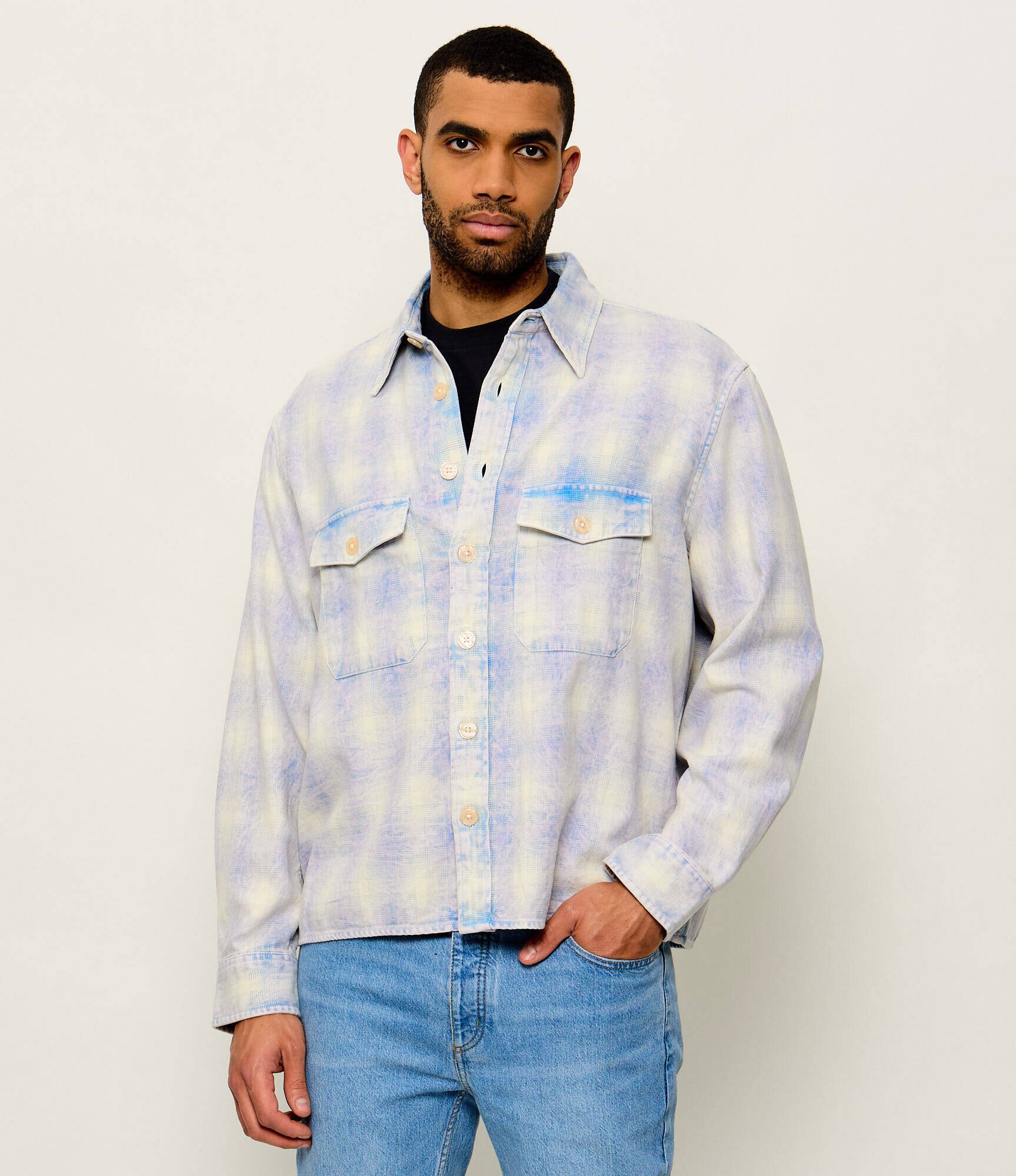 AllSaints Cămașă SANTOS | Relaxed fit
