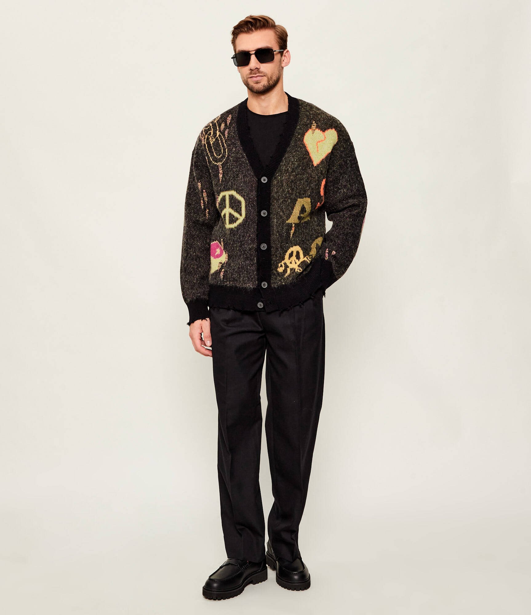 AllSaints Cardigan EMOTIVE | Oversize fit cu adaos de lână