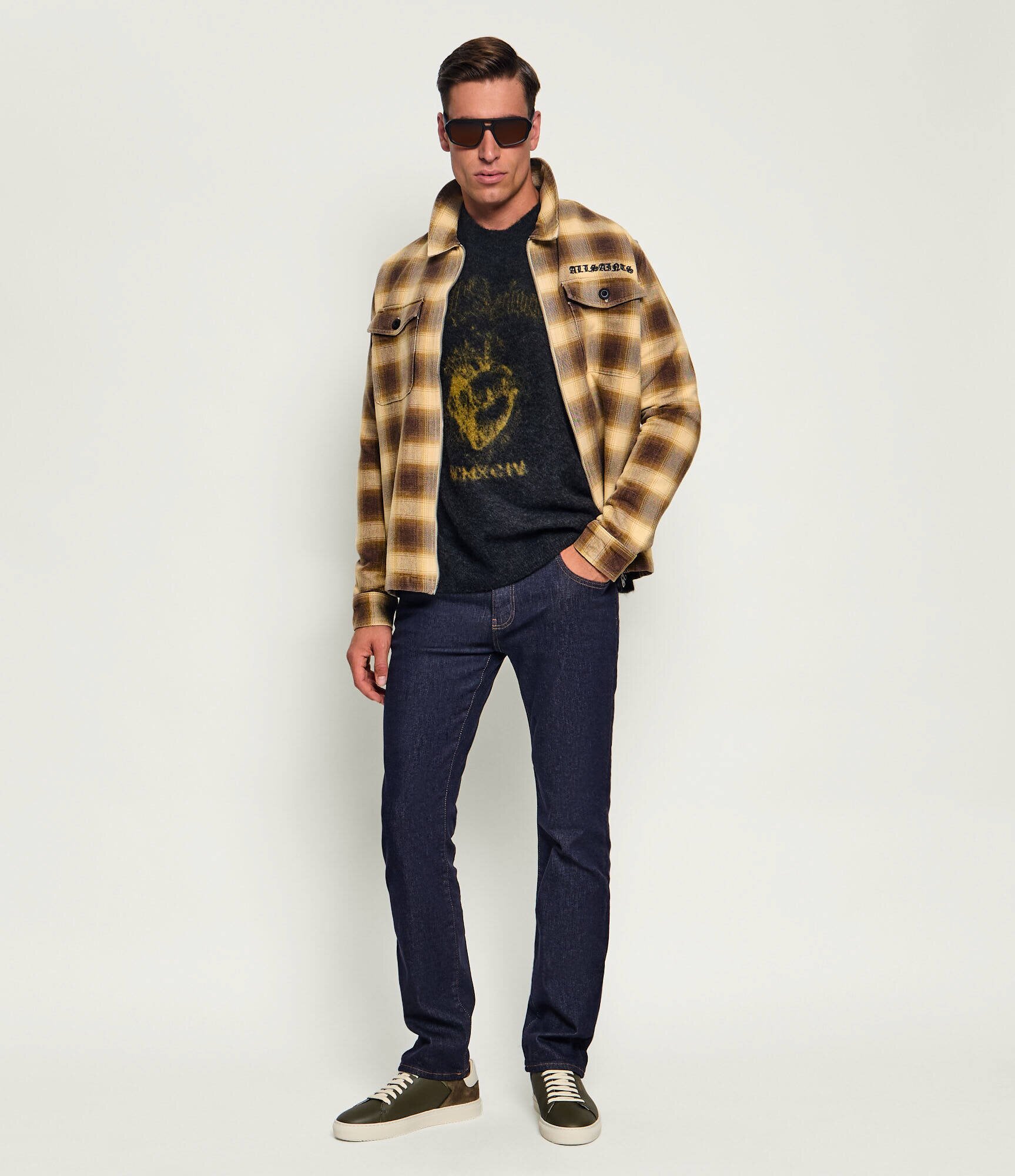 AllSaints De lână pulover Scared Crew | Oversize fit