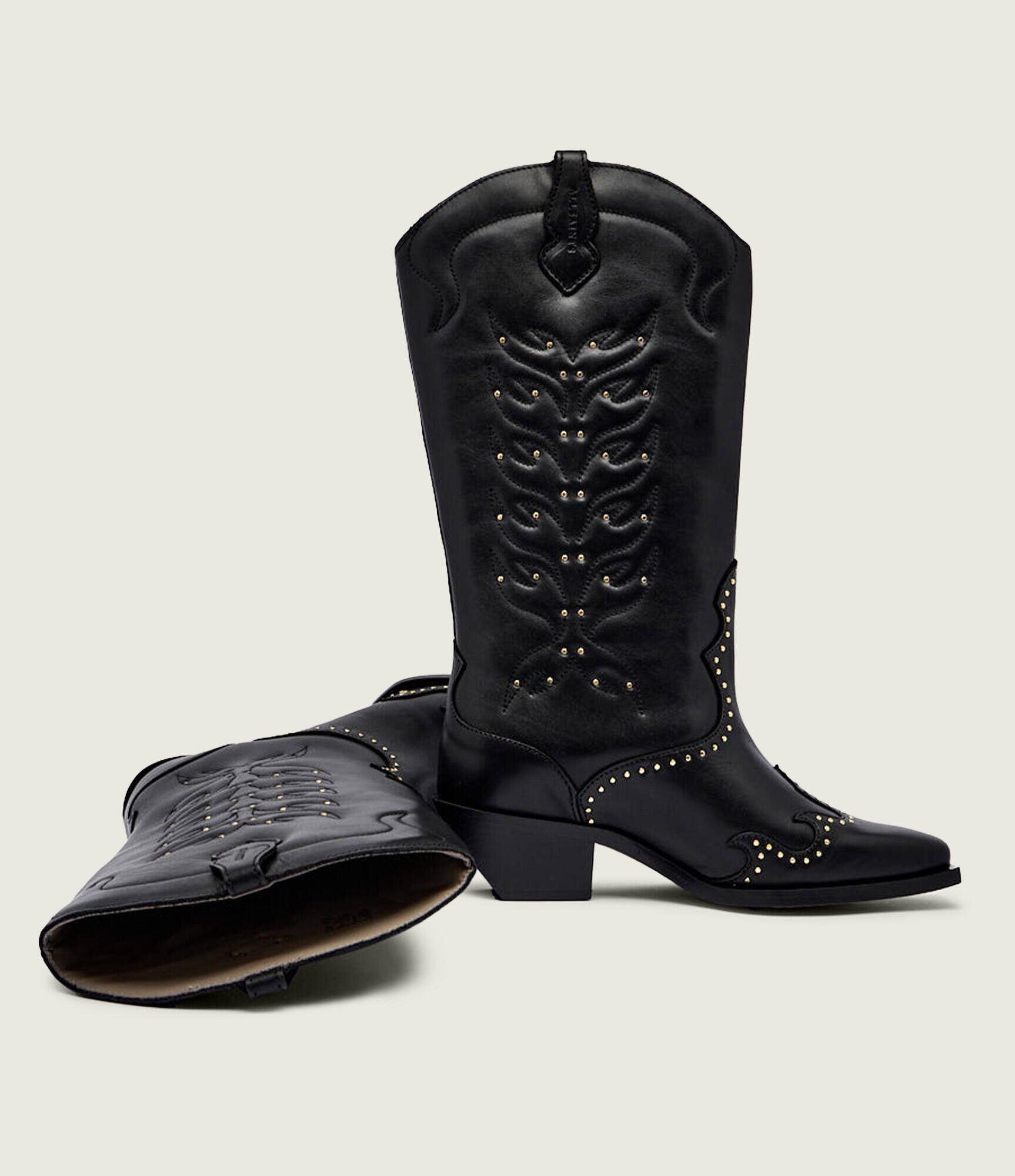 AllSaints De piele cizme cowboy DOLLY