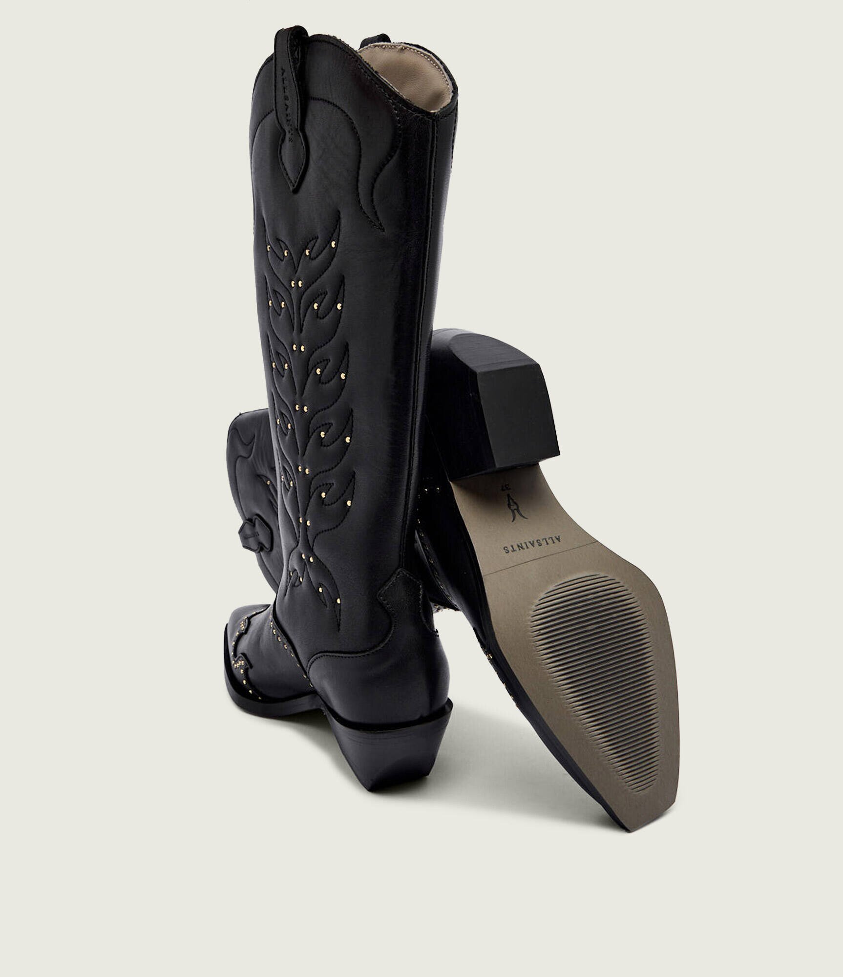 AllSaints De piele cizme cowboy DOLLY