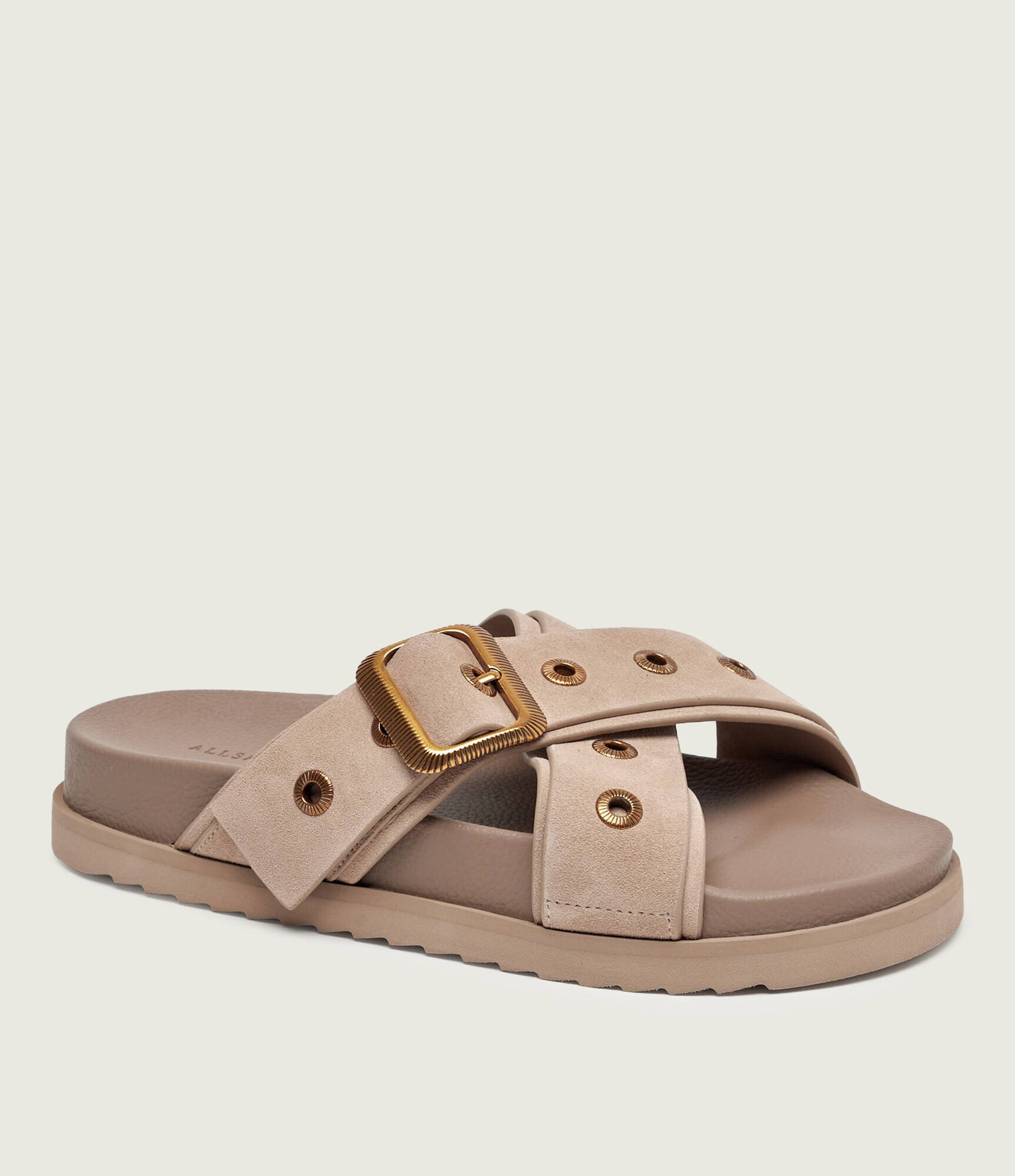 AllSaints De piele șlapi SUKI WESTERN | piele întoarsă