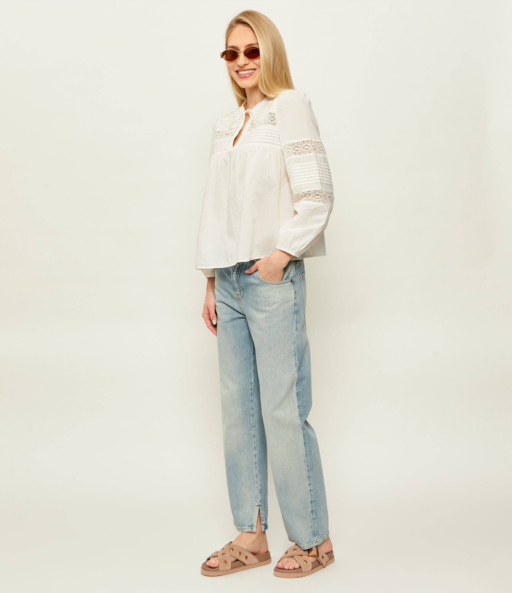 AllSaints De piele șlapi SUKI WESTERN | piele întoarsă