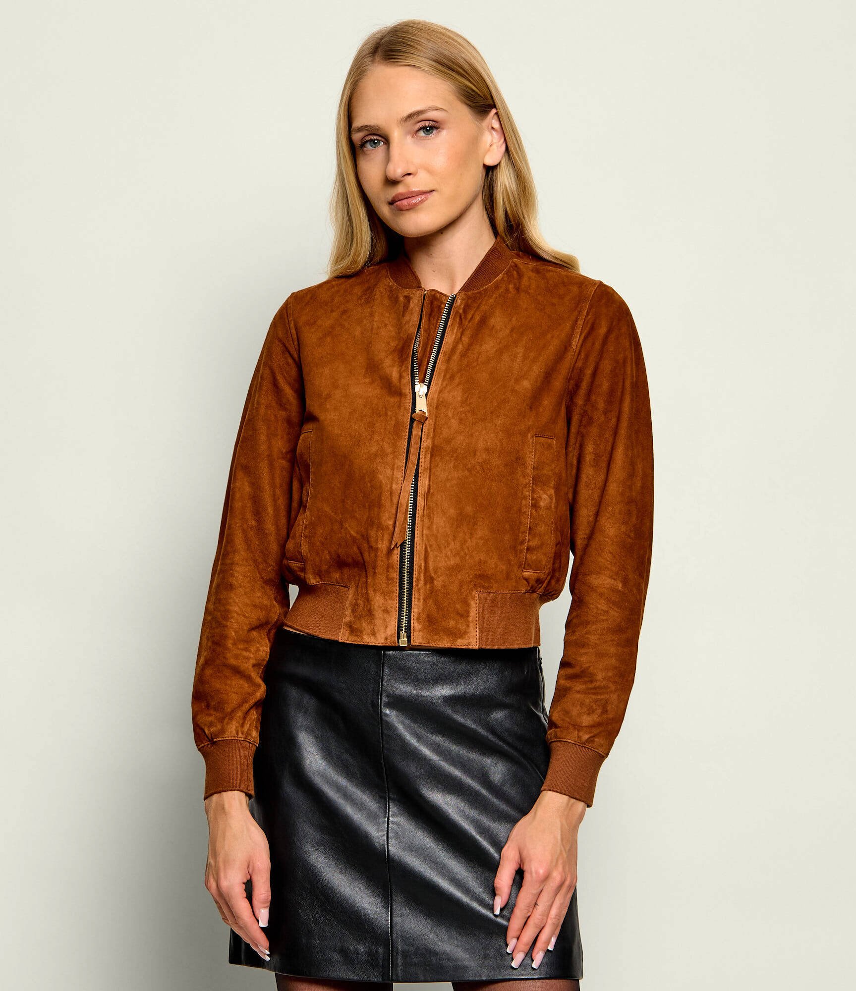 AllSaints Geacă bomber Orten | regular fit | piele întoarsă