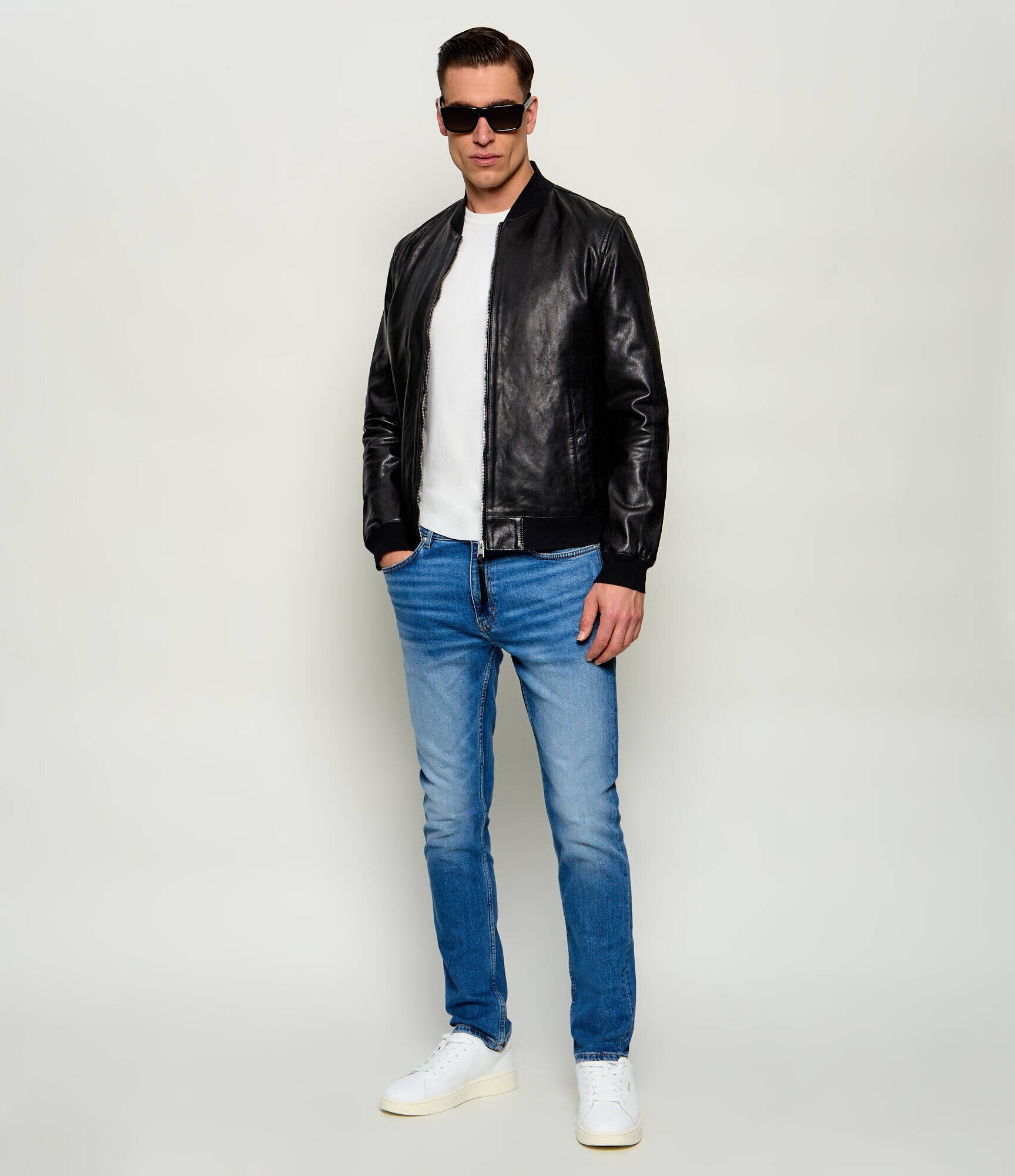 AllSaints Geacă de piele bomber MORTEN | regular fit