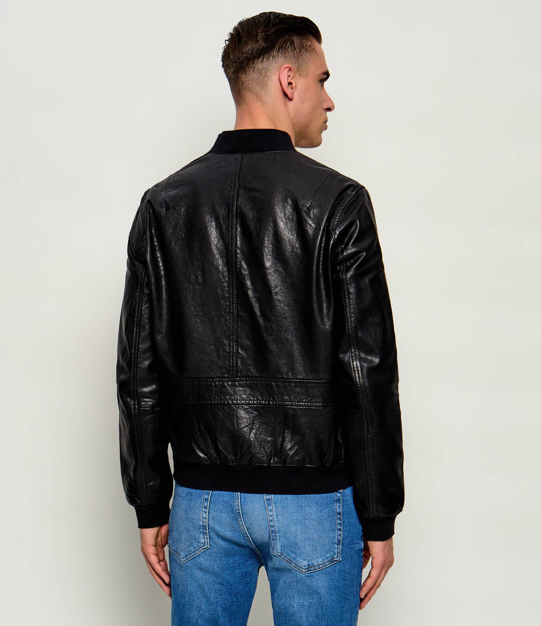 AllSaints Geacă de piele bomber MORTEN | regular fit