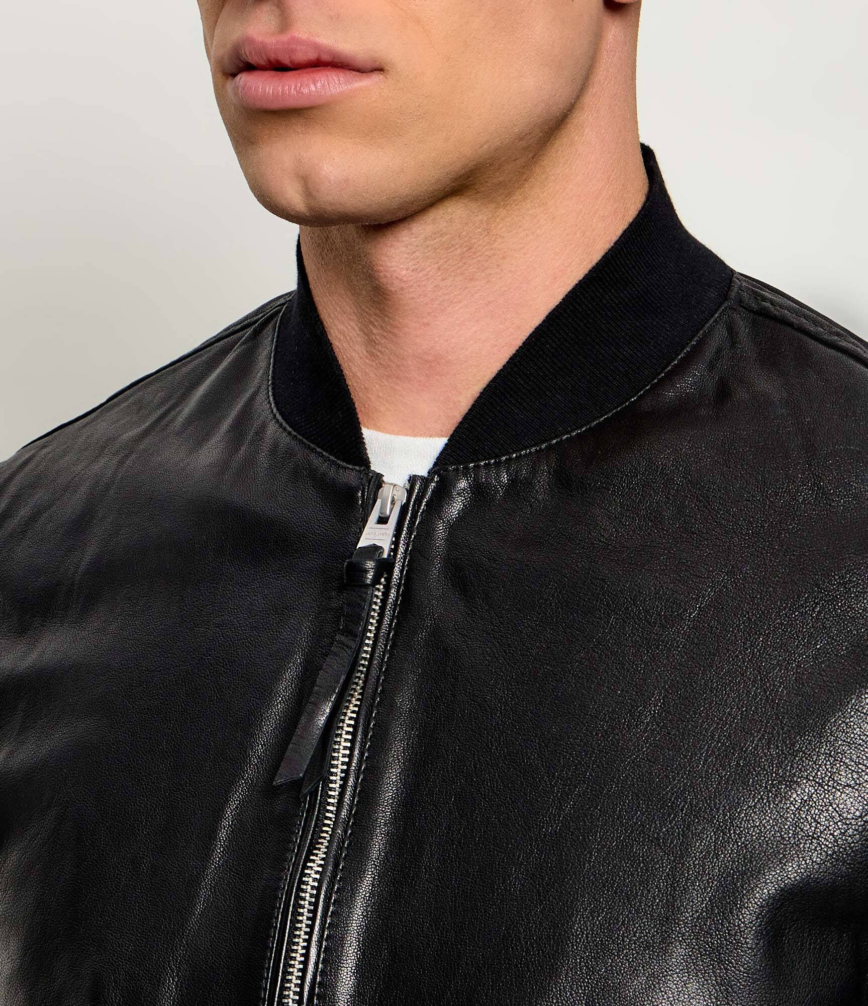 AllSaints Geacă de piele bomber MORTEN | regular fit