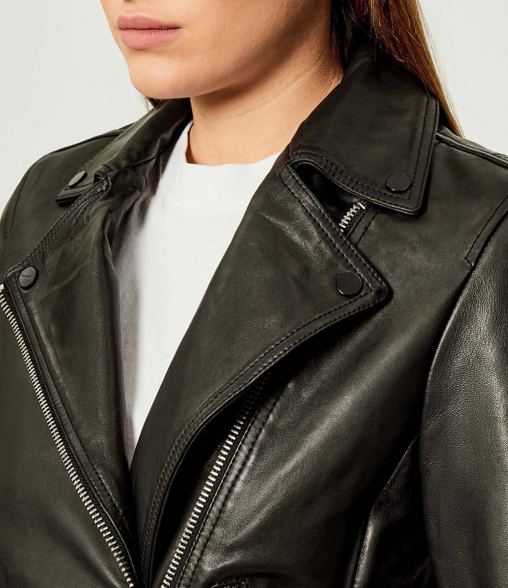 AllSaints Geacă de piele DALBY | Slim Fit