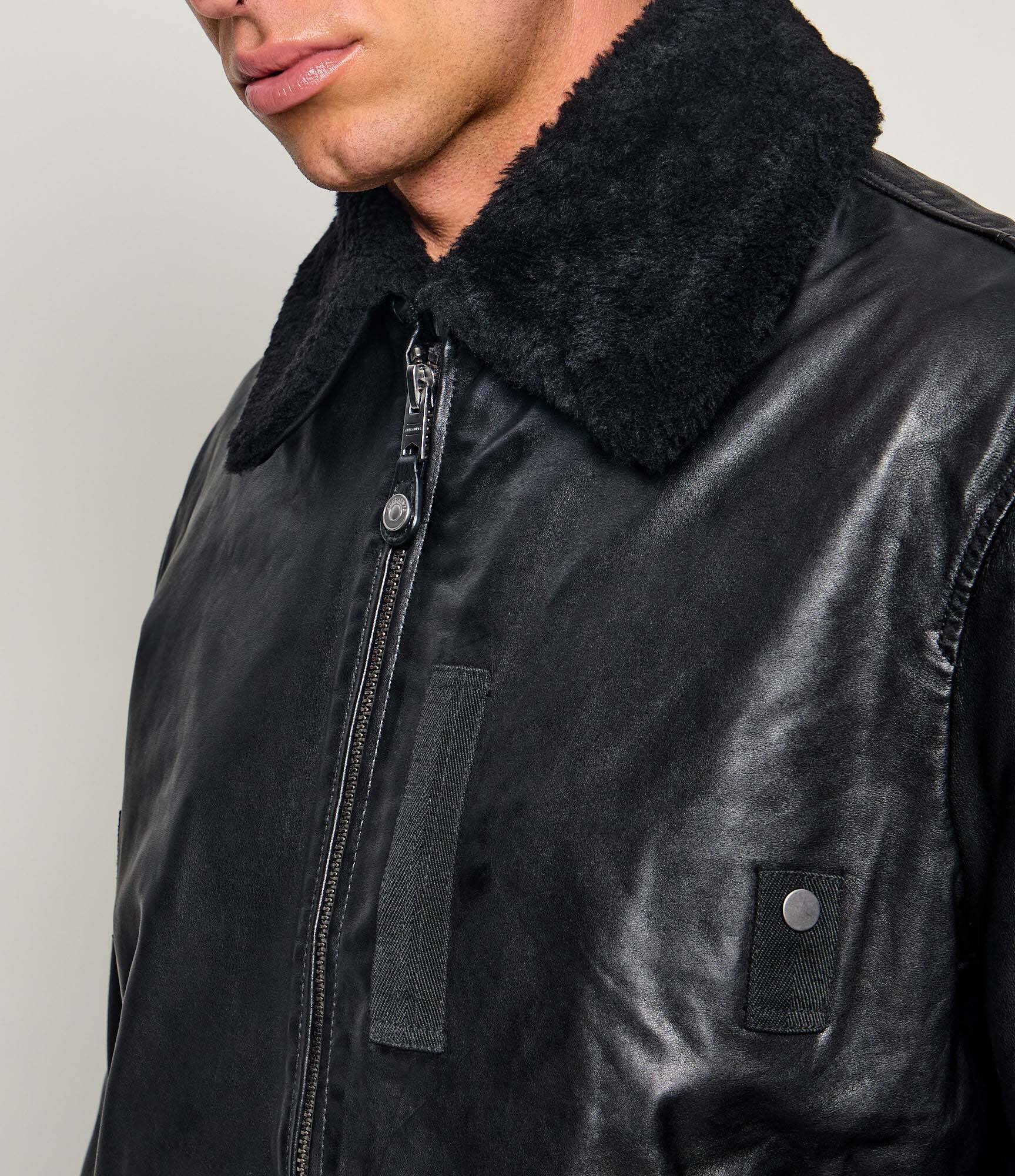 AllSaints Geacă de piele Darby | regular fit