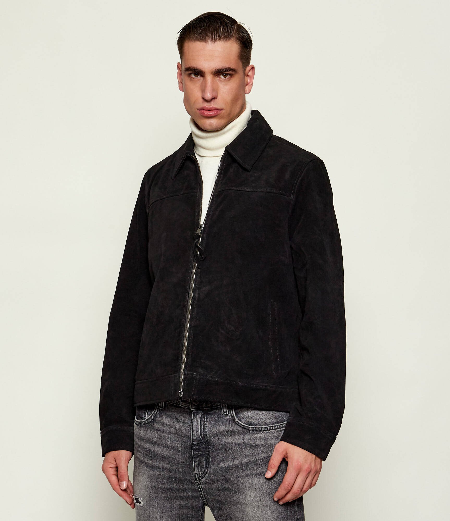 AllSaints Geacă de piele RHONE | regular fit