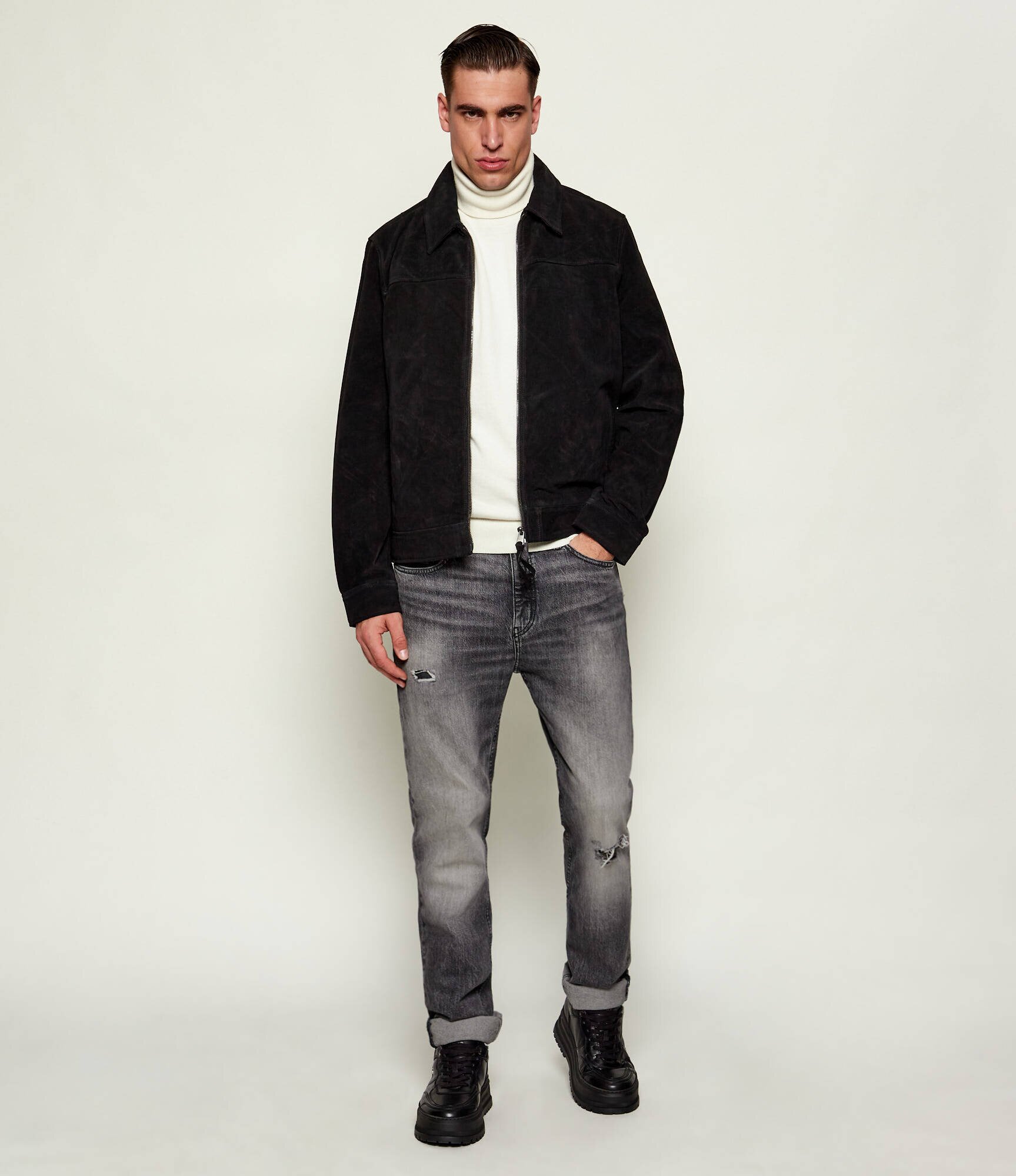 AllSaints Geacă de piele RHONE | regular fit