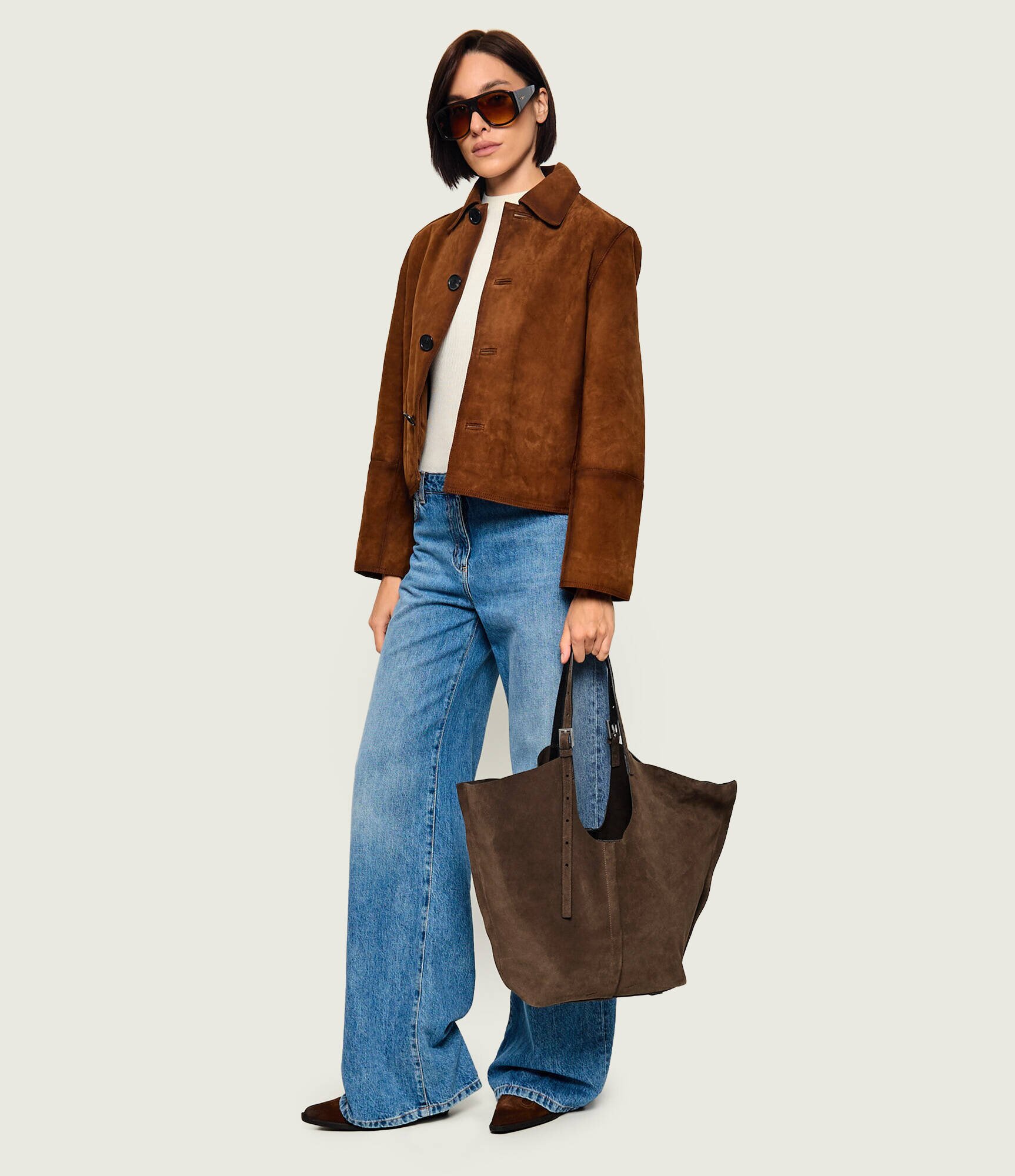 AllSaints Geantă shopper Ara | piele întoarsă