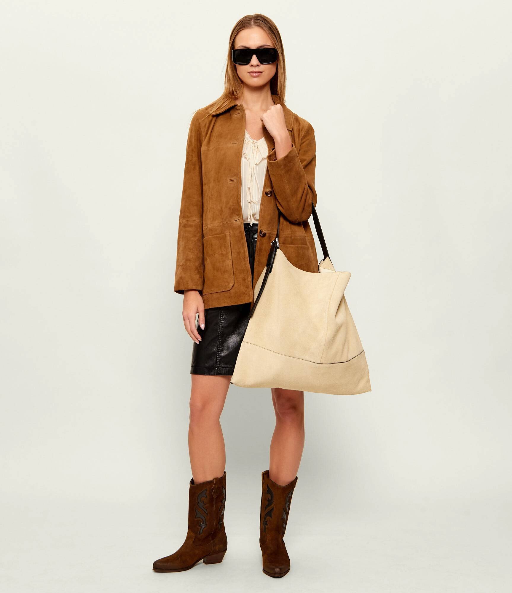 AllSaints Geantă shopper Asha | piele întoarsă