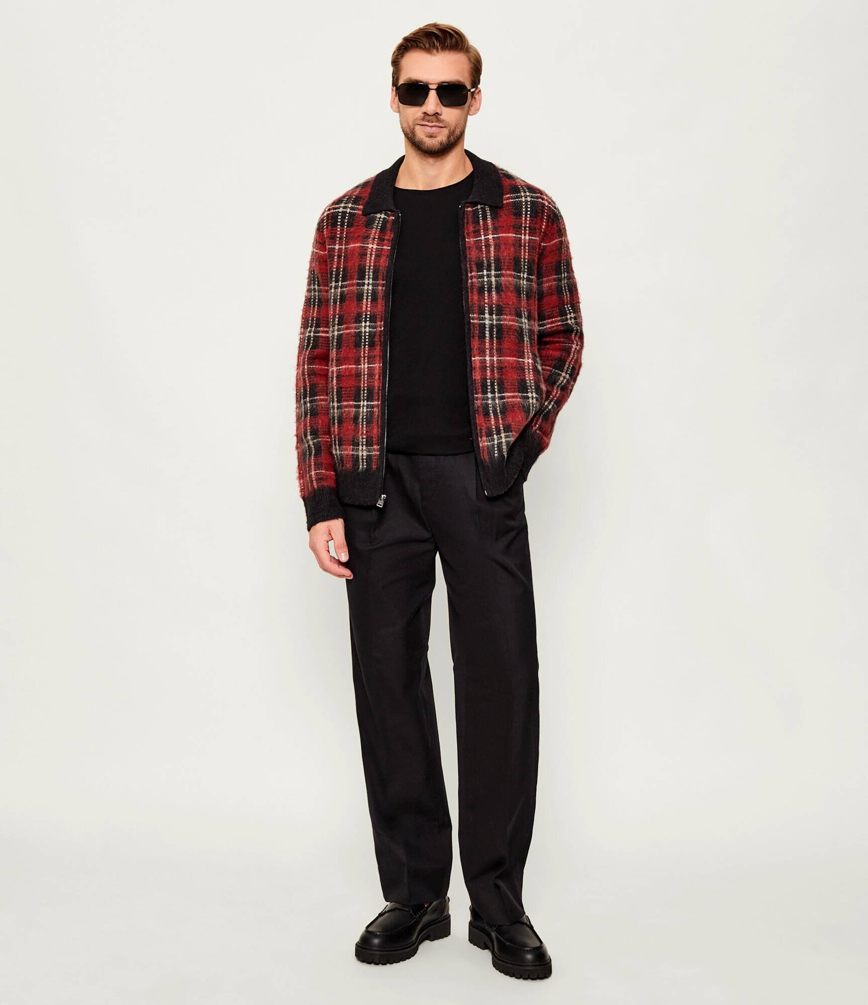 AllSaints Pantaloni TALLIS | Straight fit cu adaos de lână