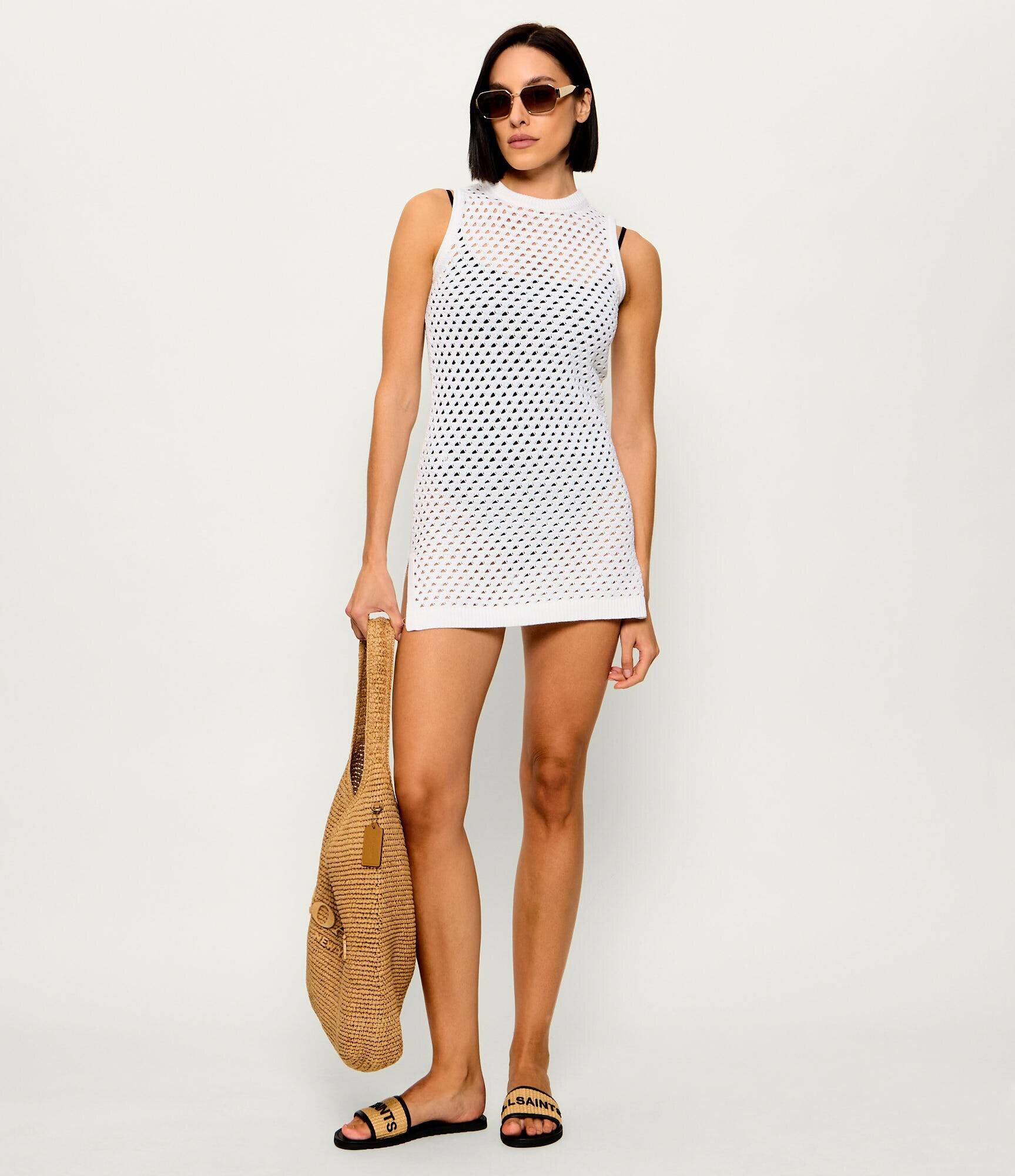 AllSaints Șlapi HOXTON cu adaos de piele