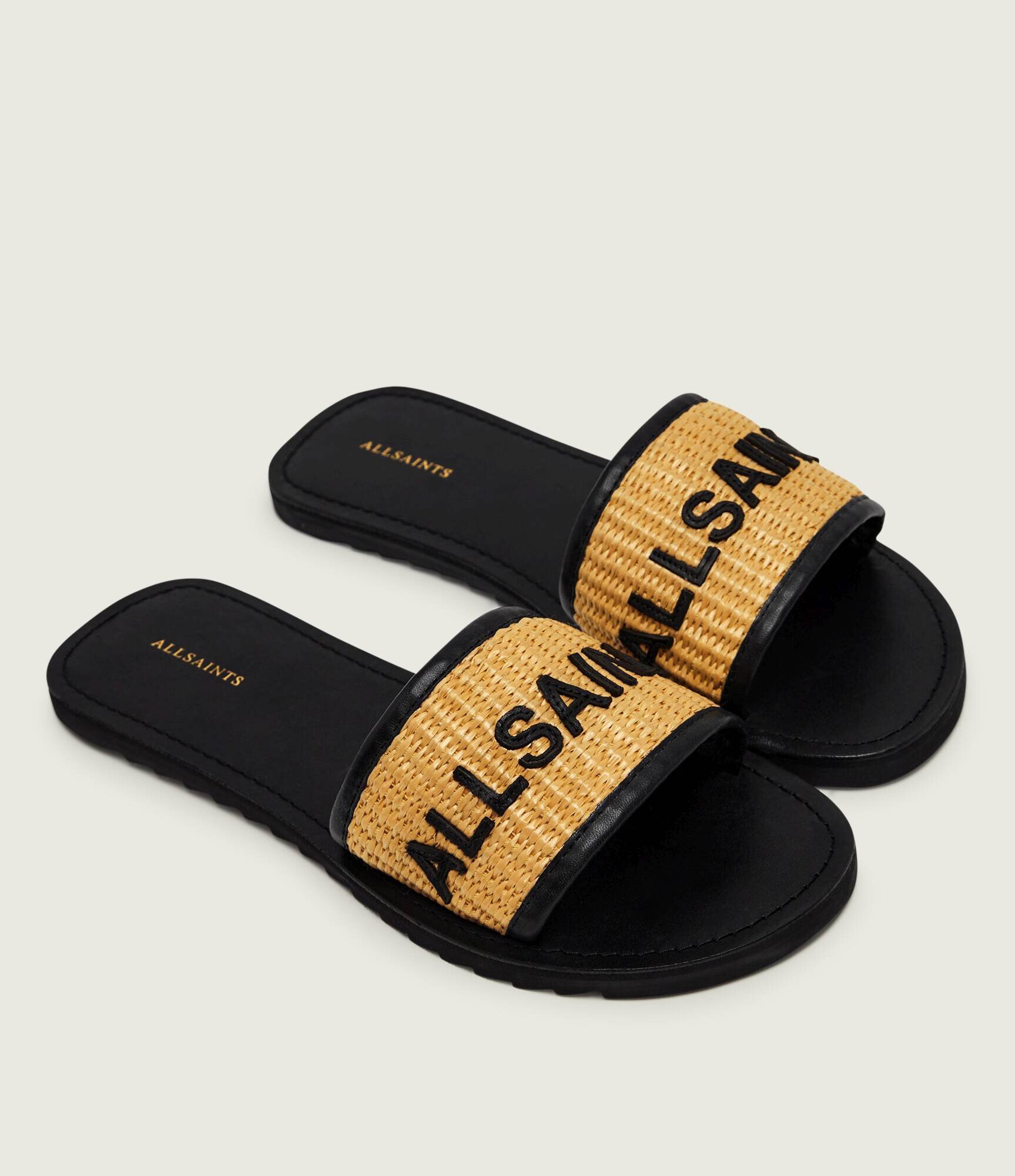AllSaints Șlapi HOXTON cu adaos de piele