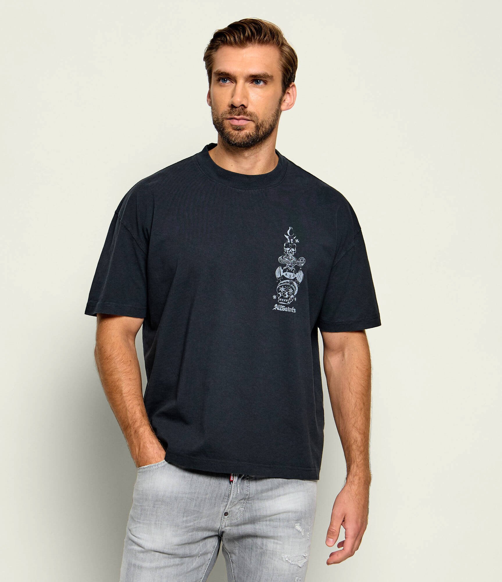 AllSaints Tricou Ignis | Relaxed fit