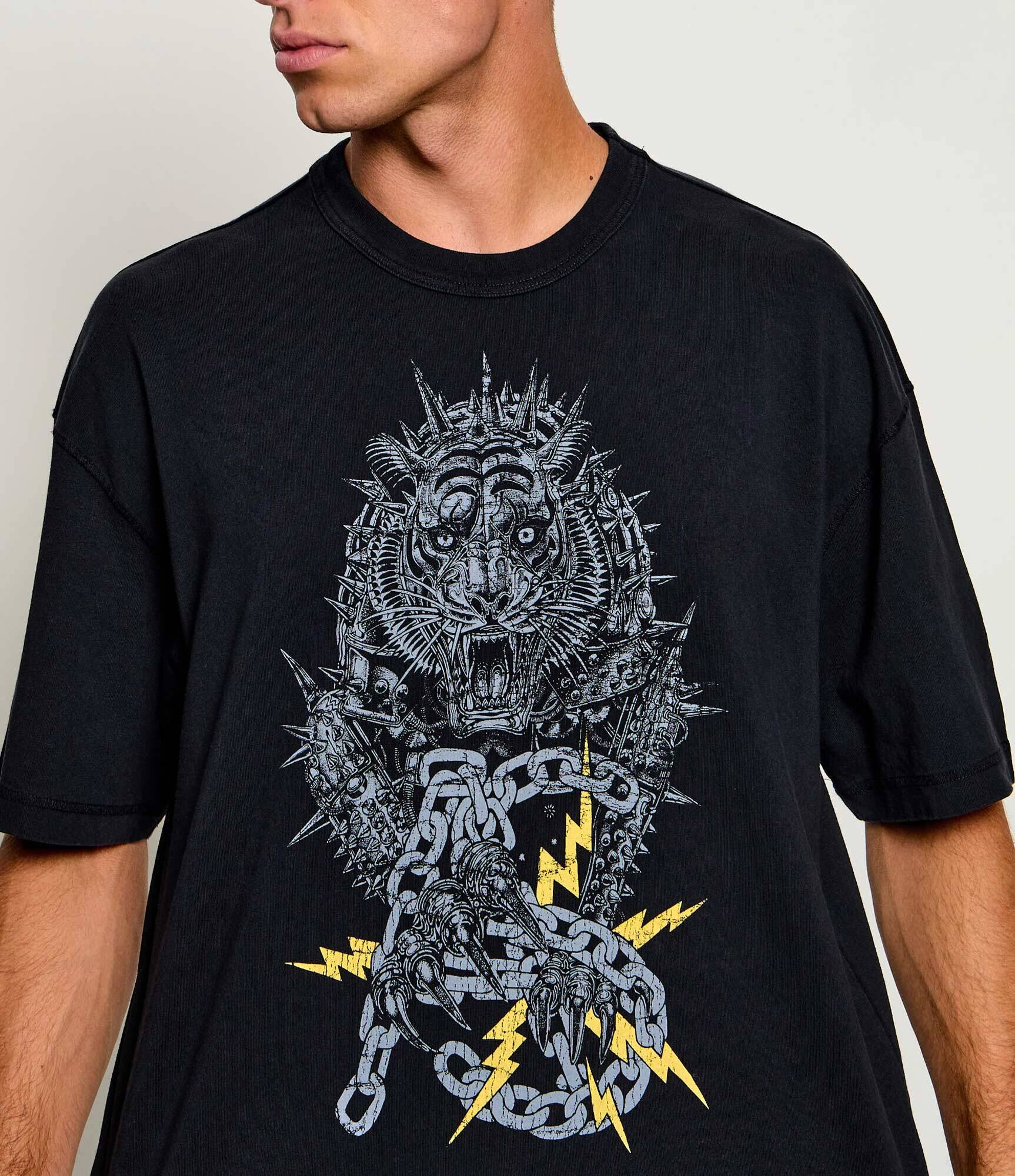 AllSaints Tricou Iron Tiger | Relaxed fit
