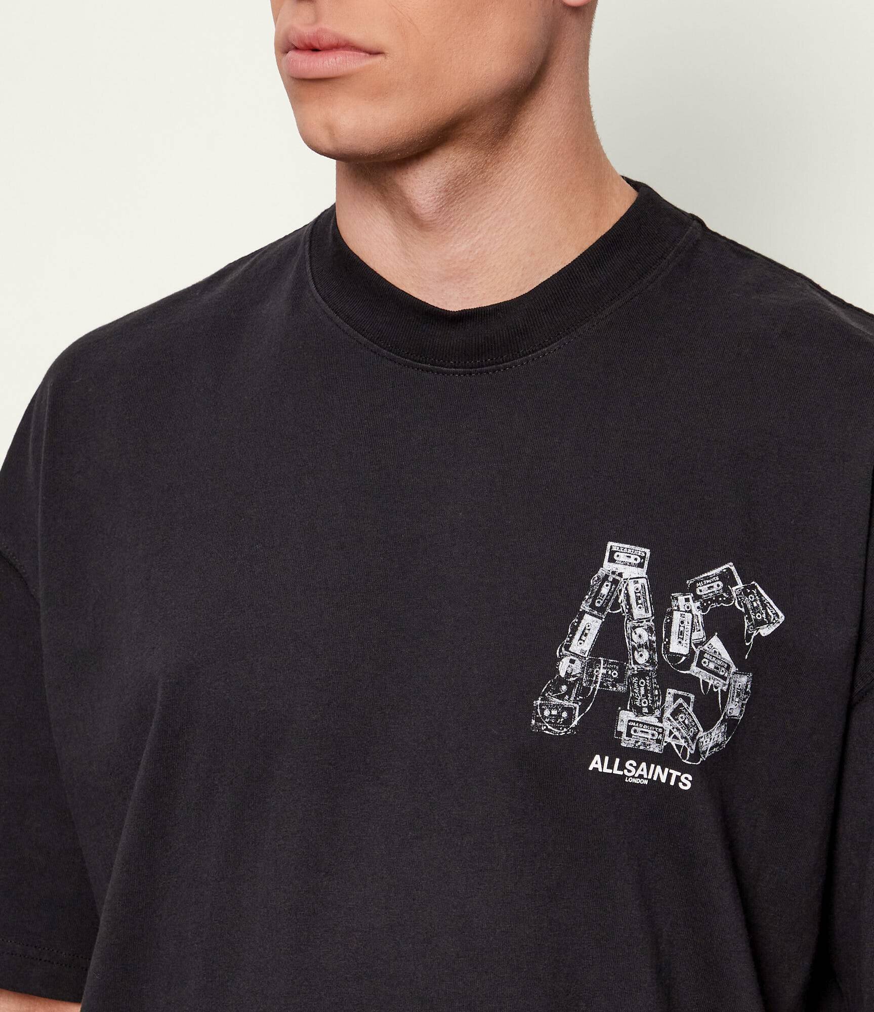 AllSaints Tricou MIXTAPE | Oversize fit