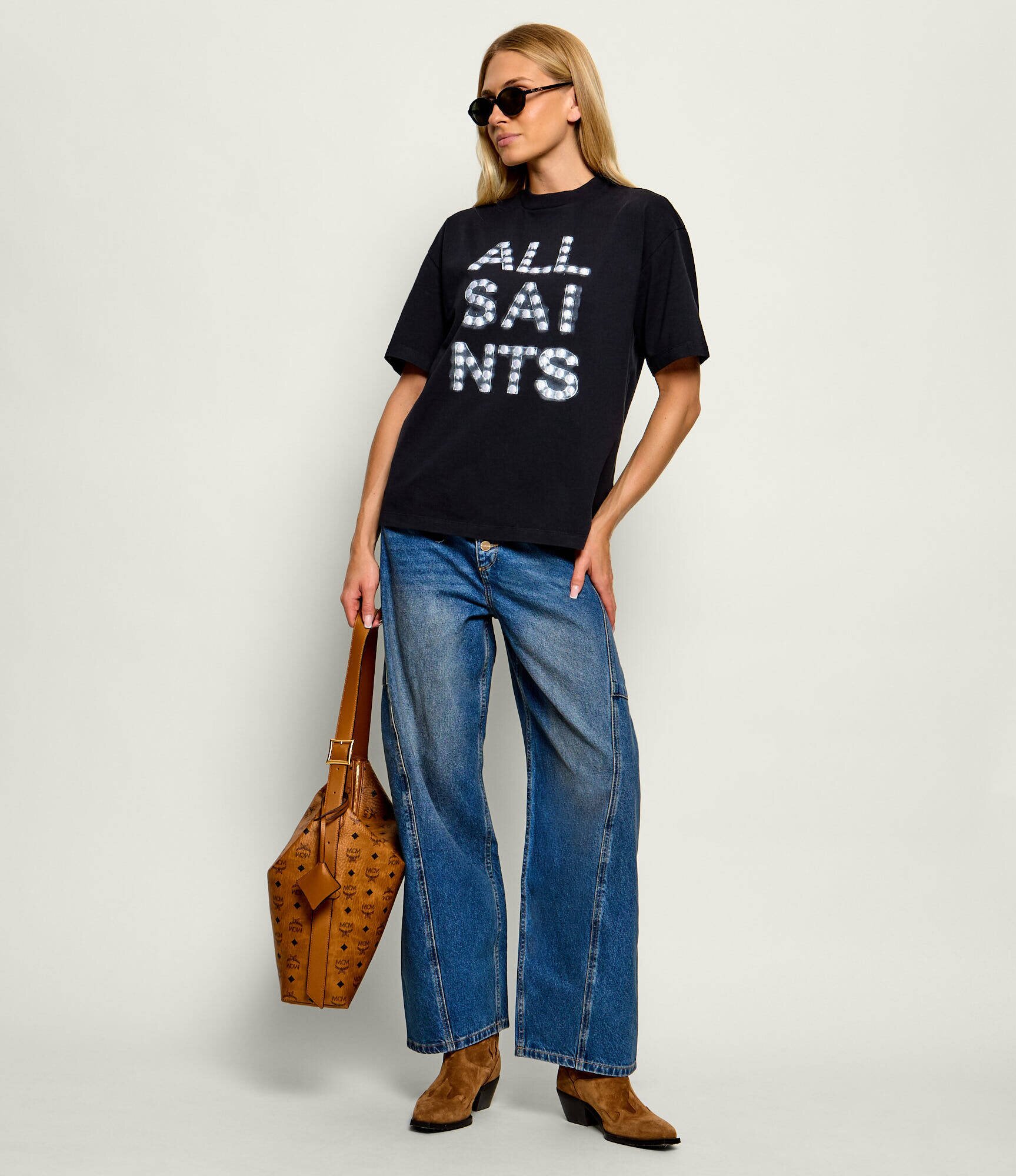 AllSaints Tricou Neon Etta | Oversize fit