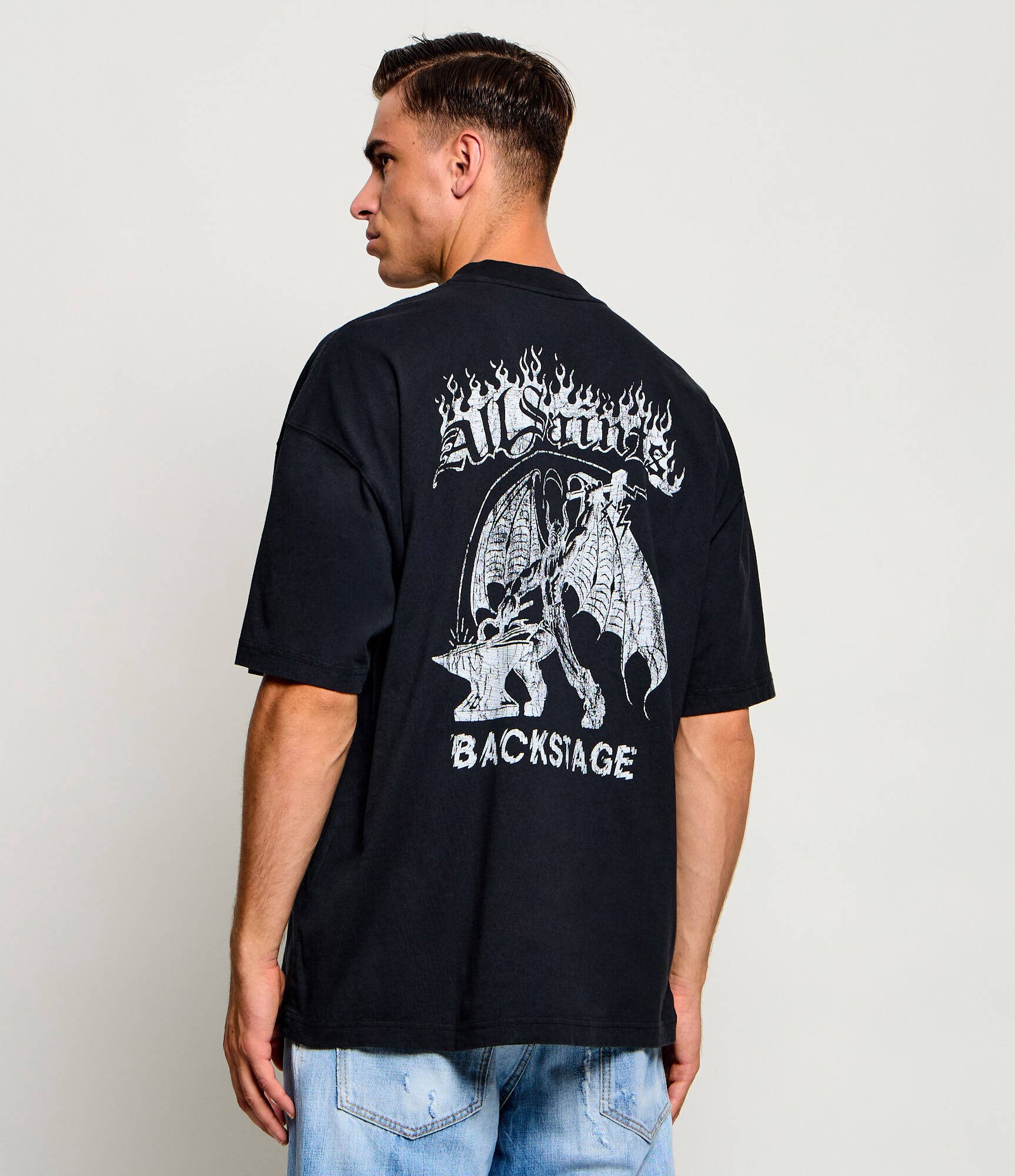 AllSaints Tricou Repeat | Oversize fit