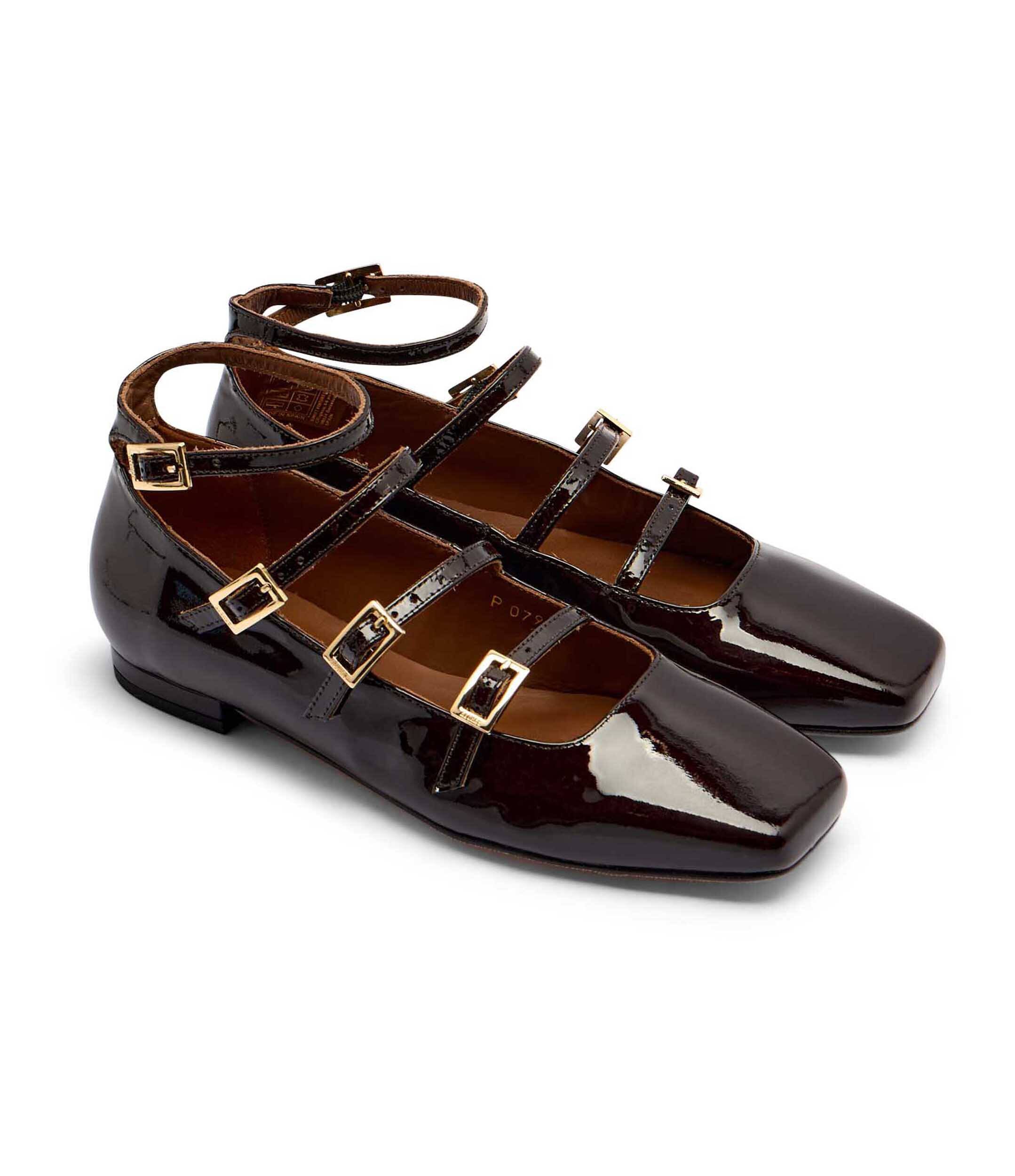 ALOHAS De piele balerini Luke Onix