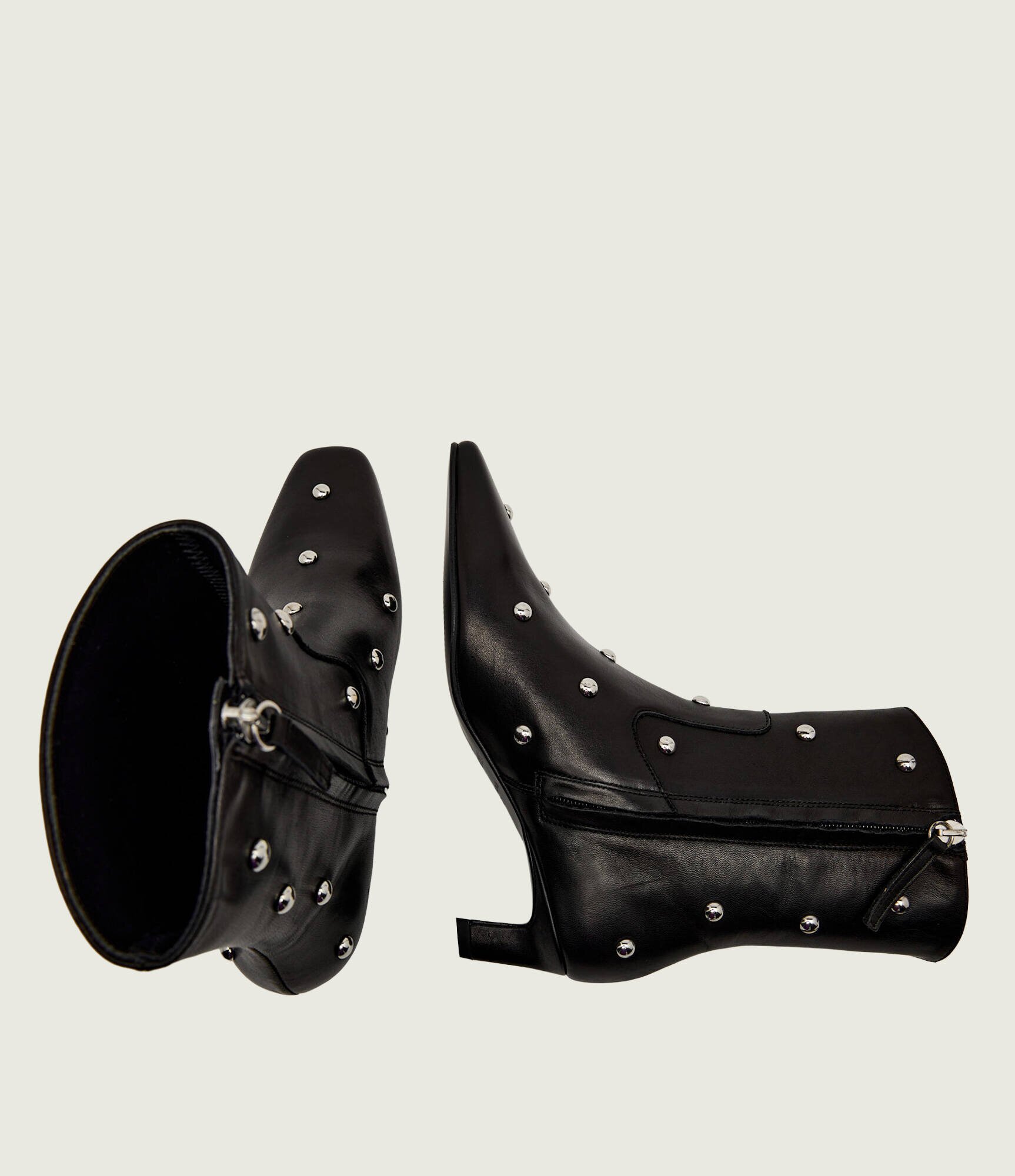 ALOHAS De piele botine cu toc subțire
