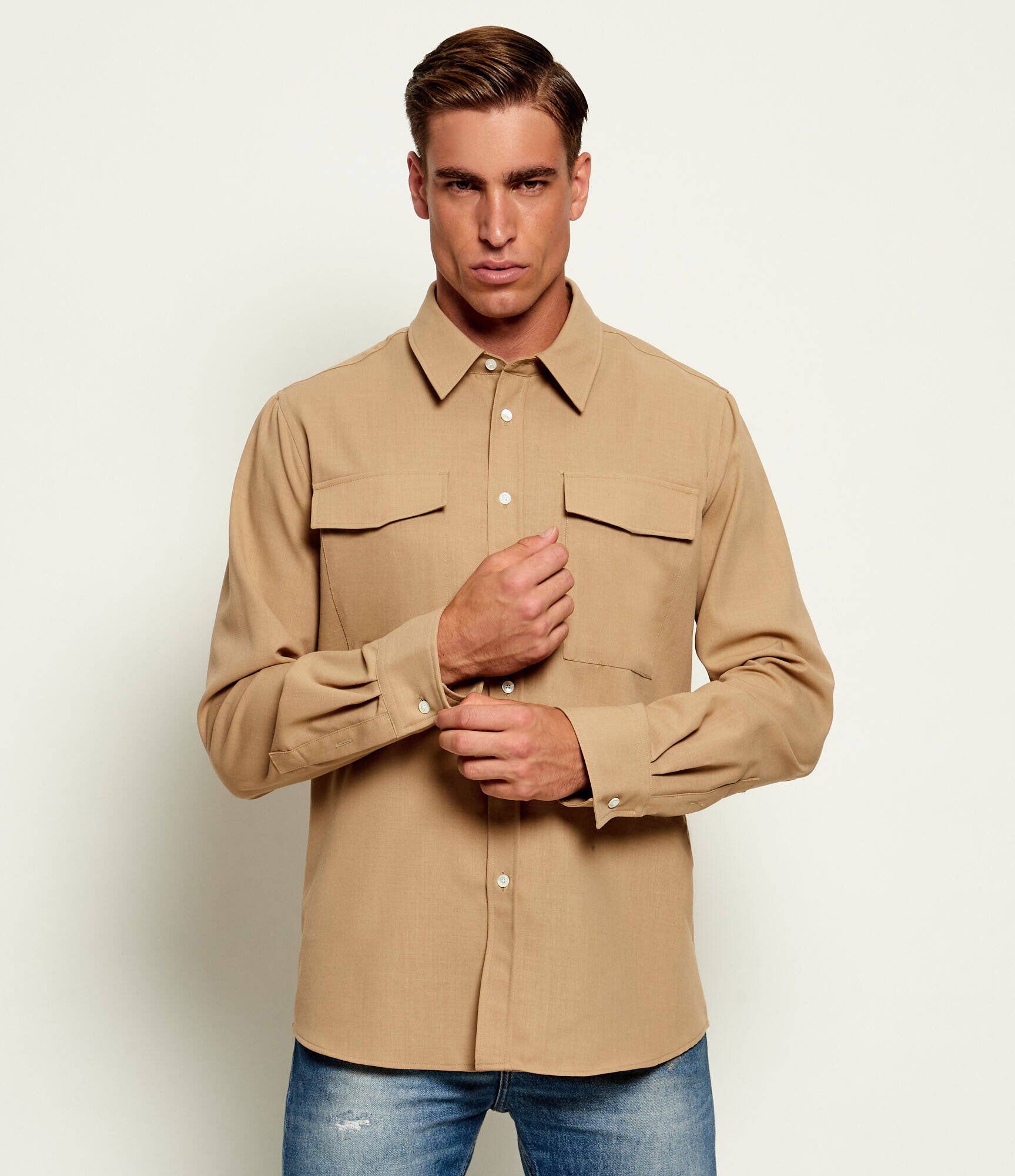 AMI Paris De lână cămașă | Classic fit