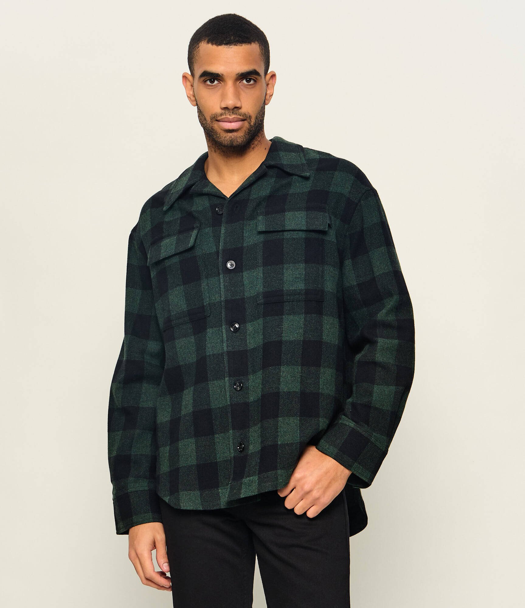 AMI Paris De lână cămașă | Oversize fit