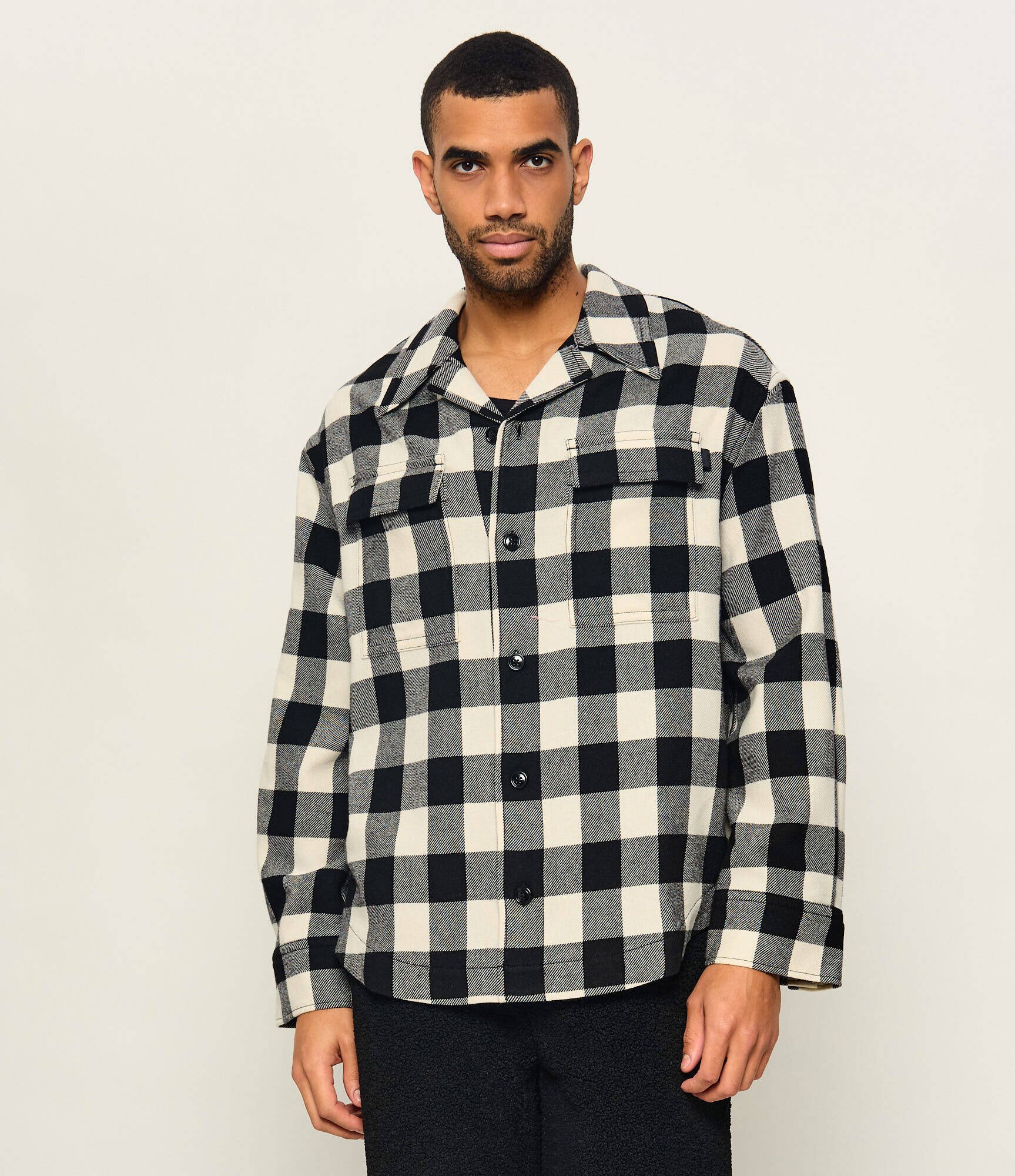 AMI Paris De lână cămașă | Oversize fit