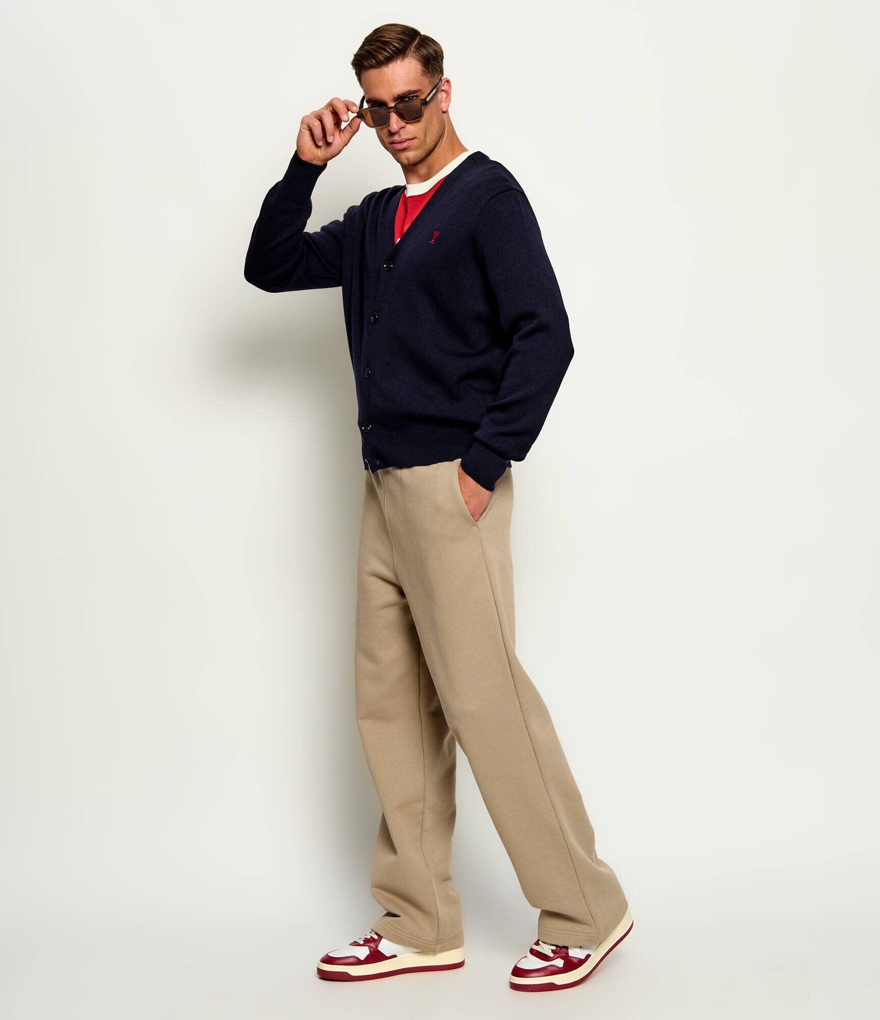 AMI Paris De lână cardigan | Slim Fit
