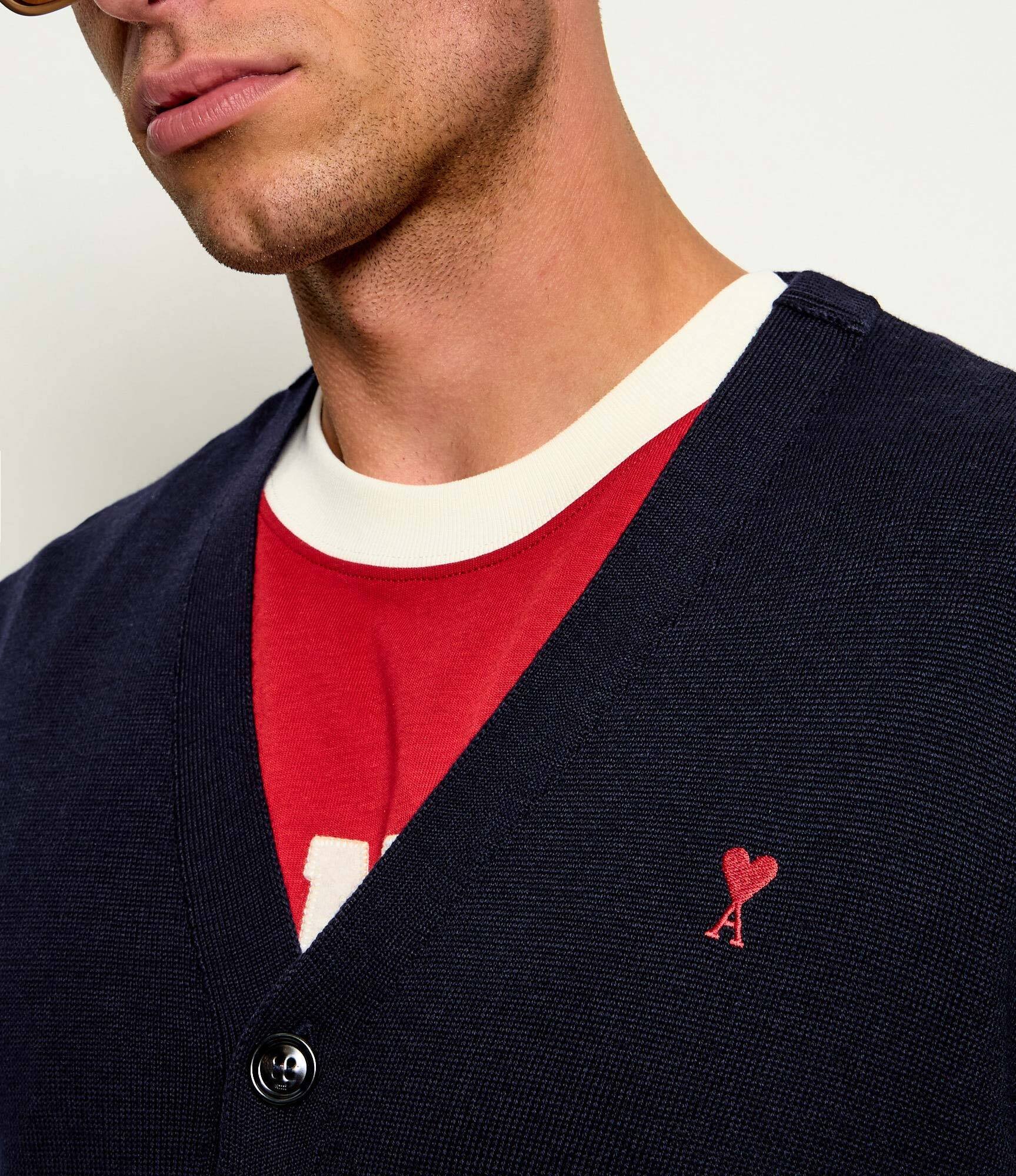 AMI Paris De lână cardigan | Slim Fit