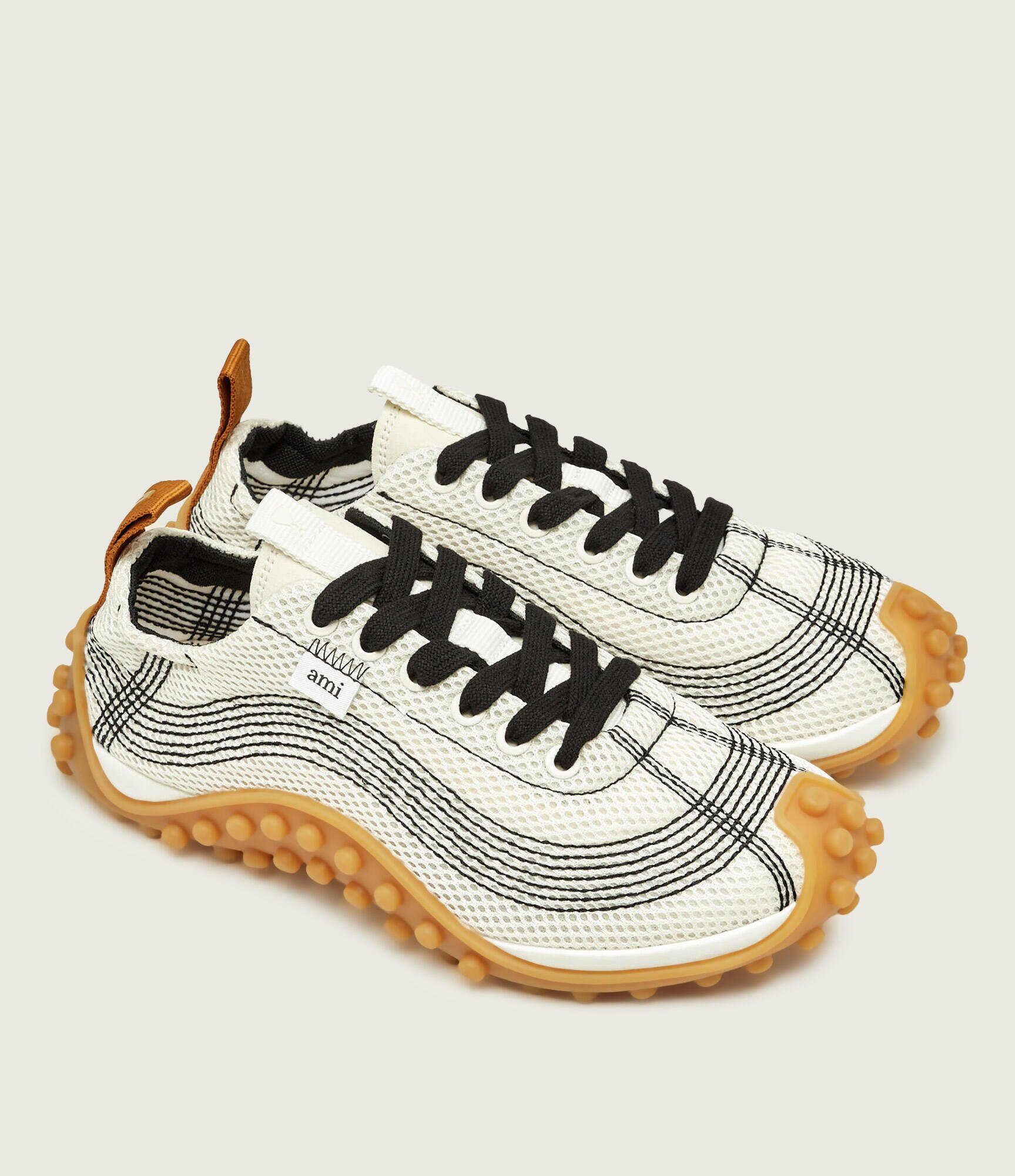 AMI Paris Sneakers Mirage cu adaos de piele