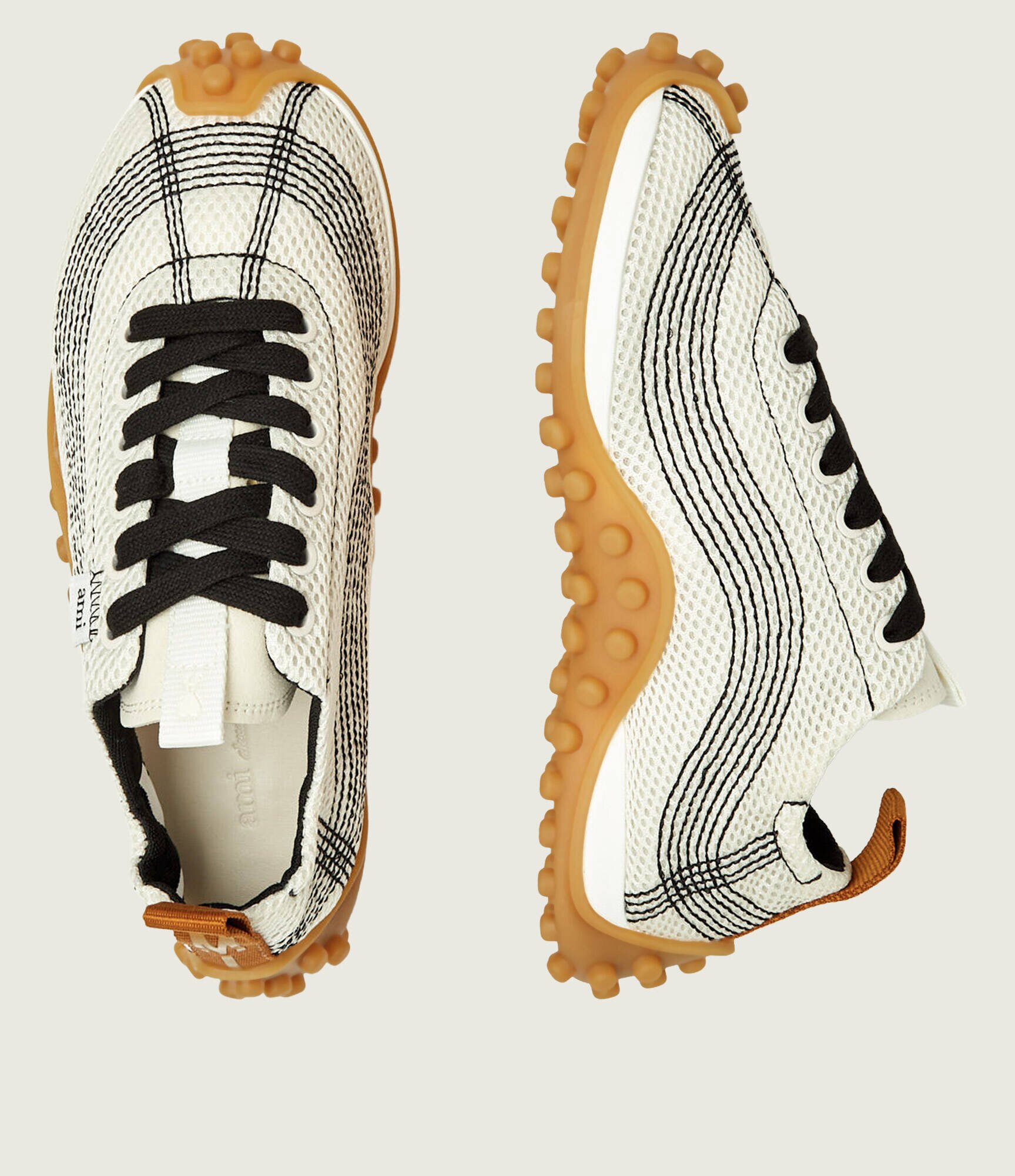 AMI Paris Sneakers Mirage cu adaos de piele