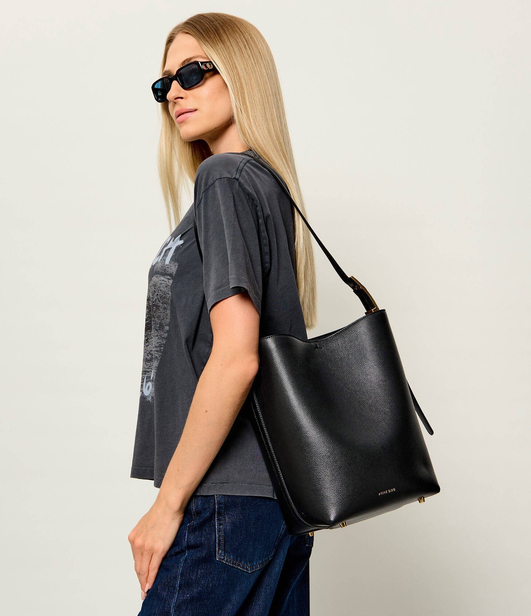 Anine Bing De piele geantă shopper Elly