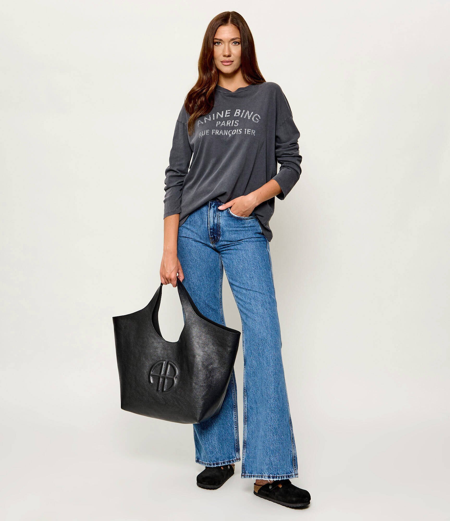 Anine Bing De piele geantă shopper Lili