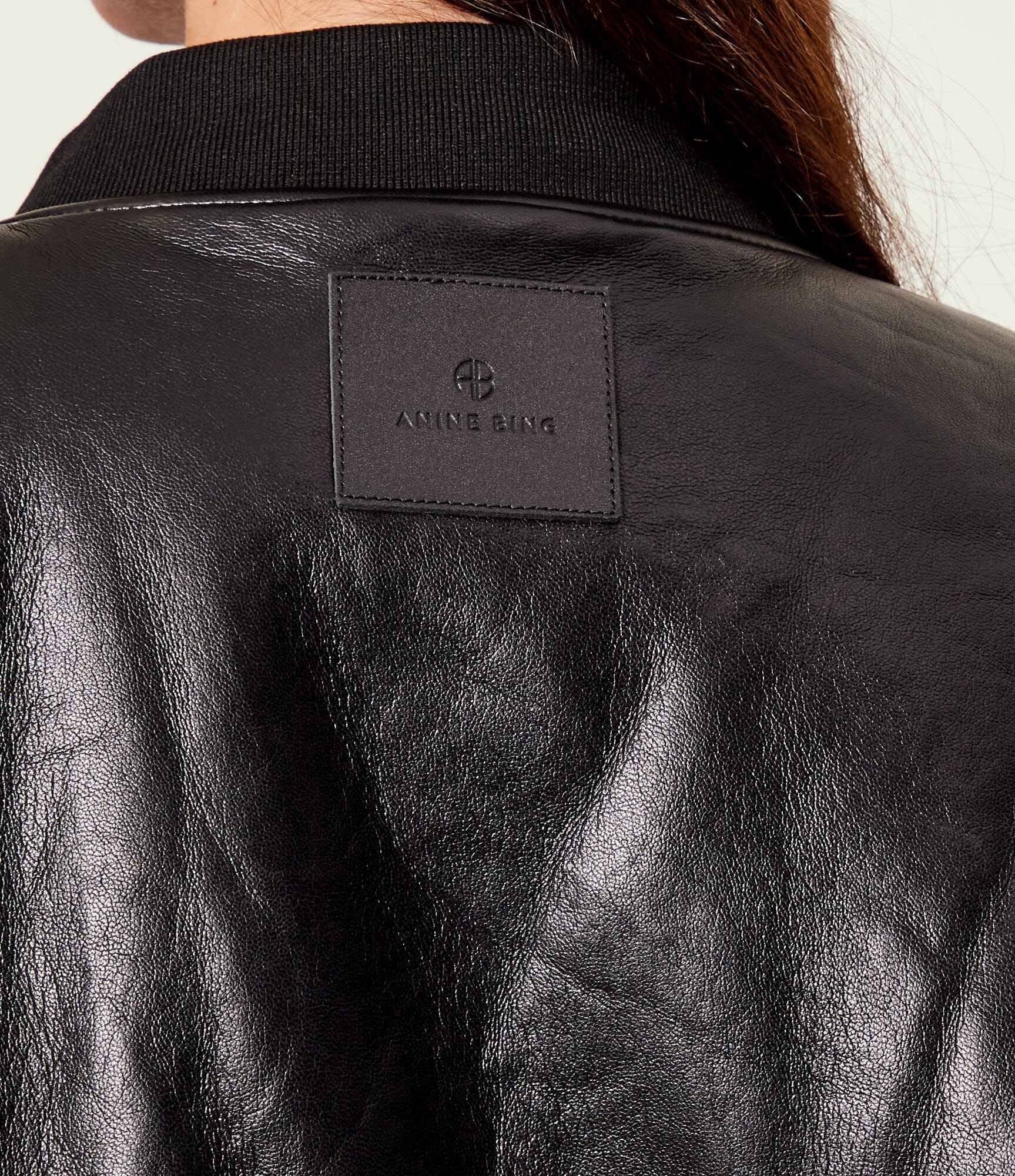 Anine Bing Geacă bomber LEON | Oversize fit cu adaos de piele