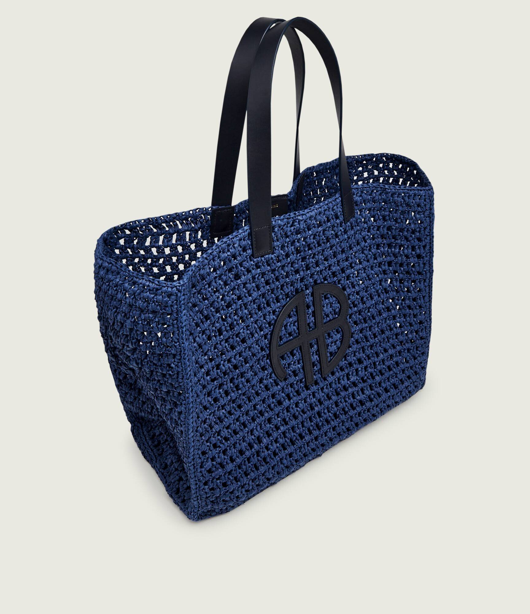 Anine Bing Geantă shopper LARGE RIO cu adaos de piele
