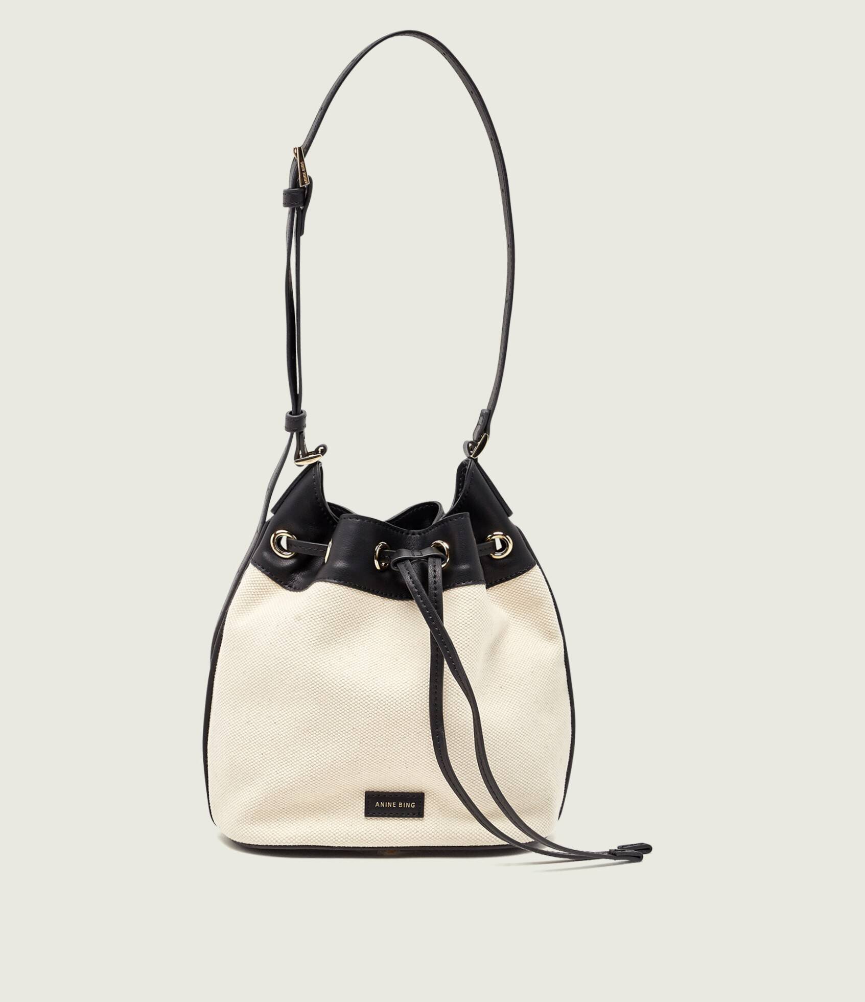 Anine Bing Geantă tip sac MINI ALANA cu adaos de piele
