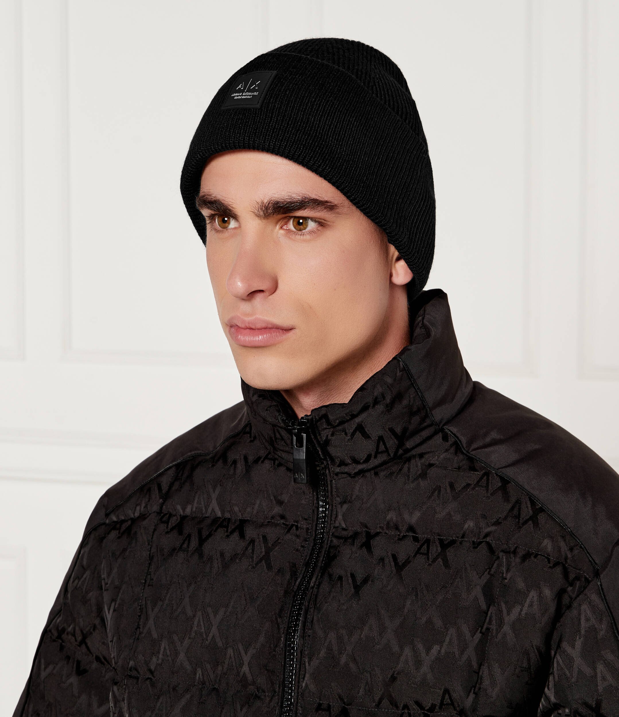 Armani Exchange Căciulă cu adaos de lână