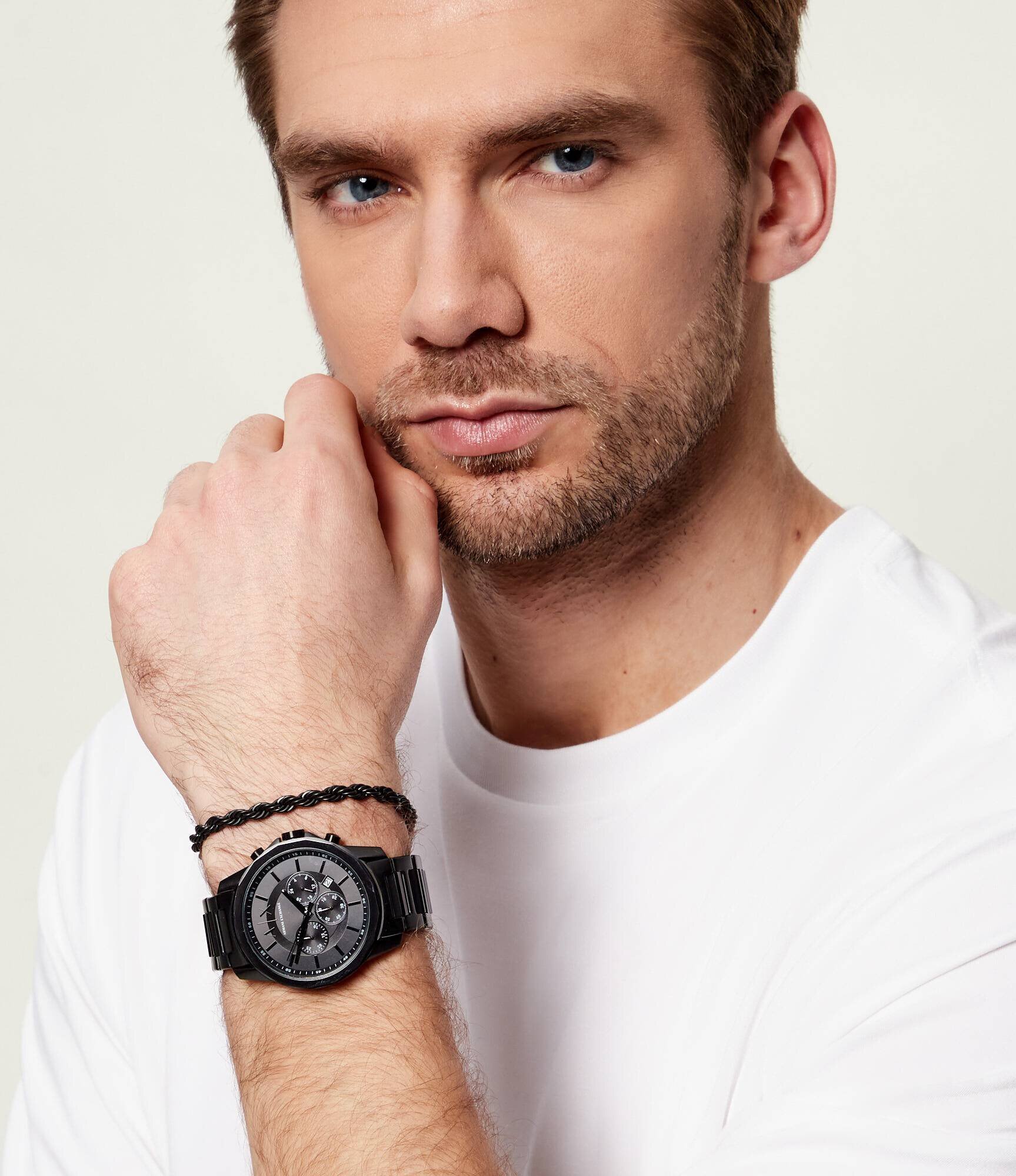 Armani Exchange Ceas + brățară Banks Chronograph AX7163SET