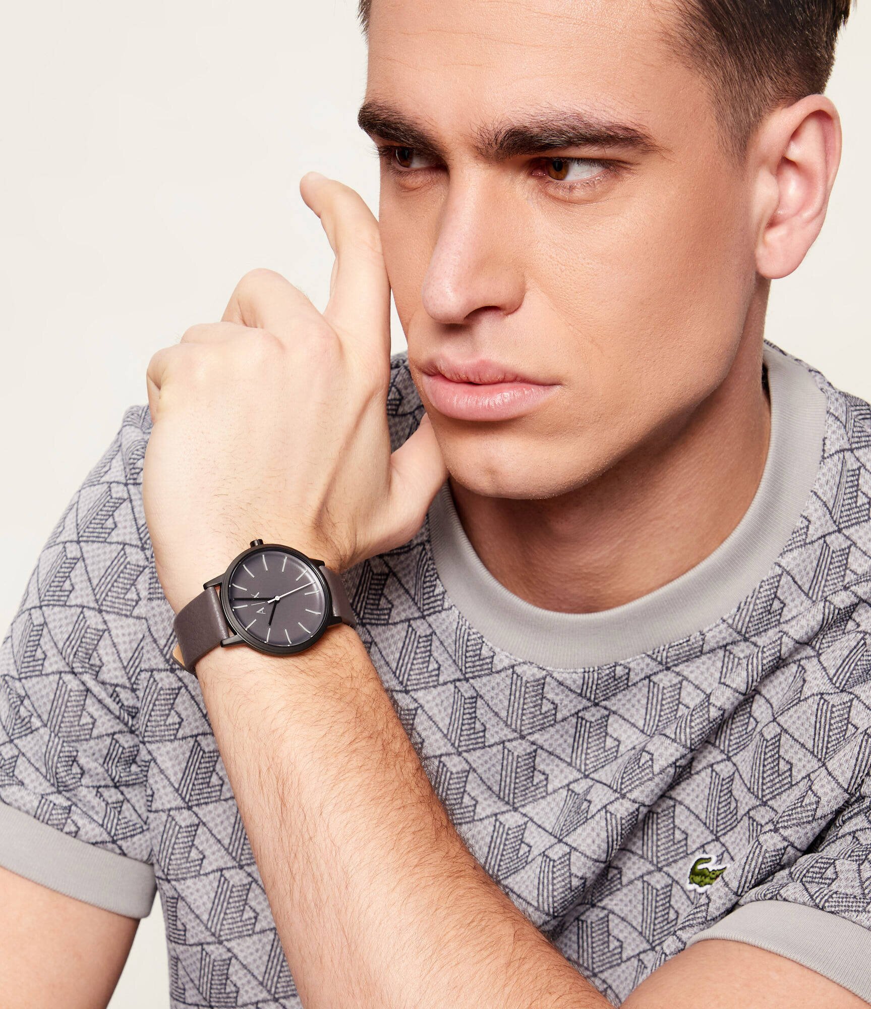 Armani Exchange Ceas Cayde AX2764 cu adaos de piele