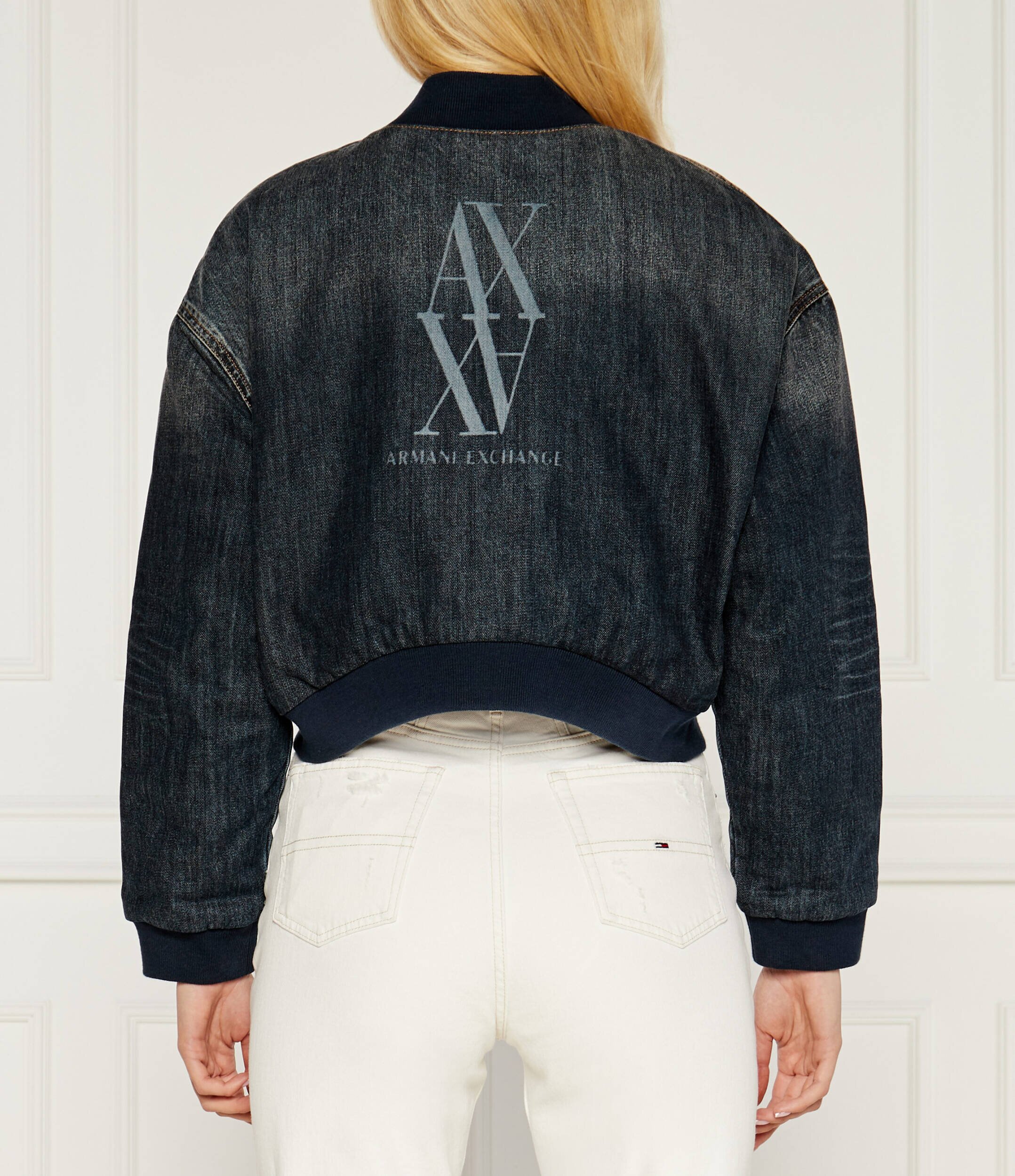 Armani Exchange De blugi geacă bomber | Cropped Fit
