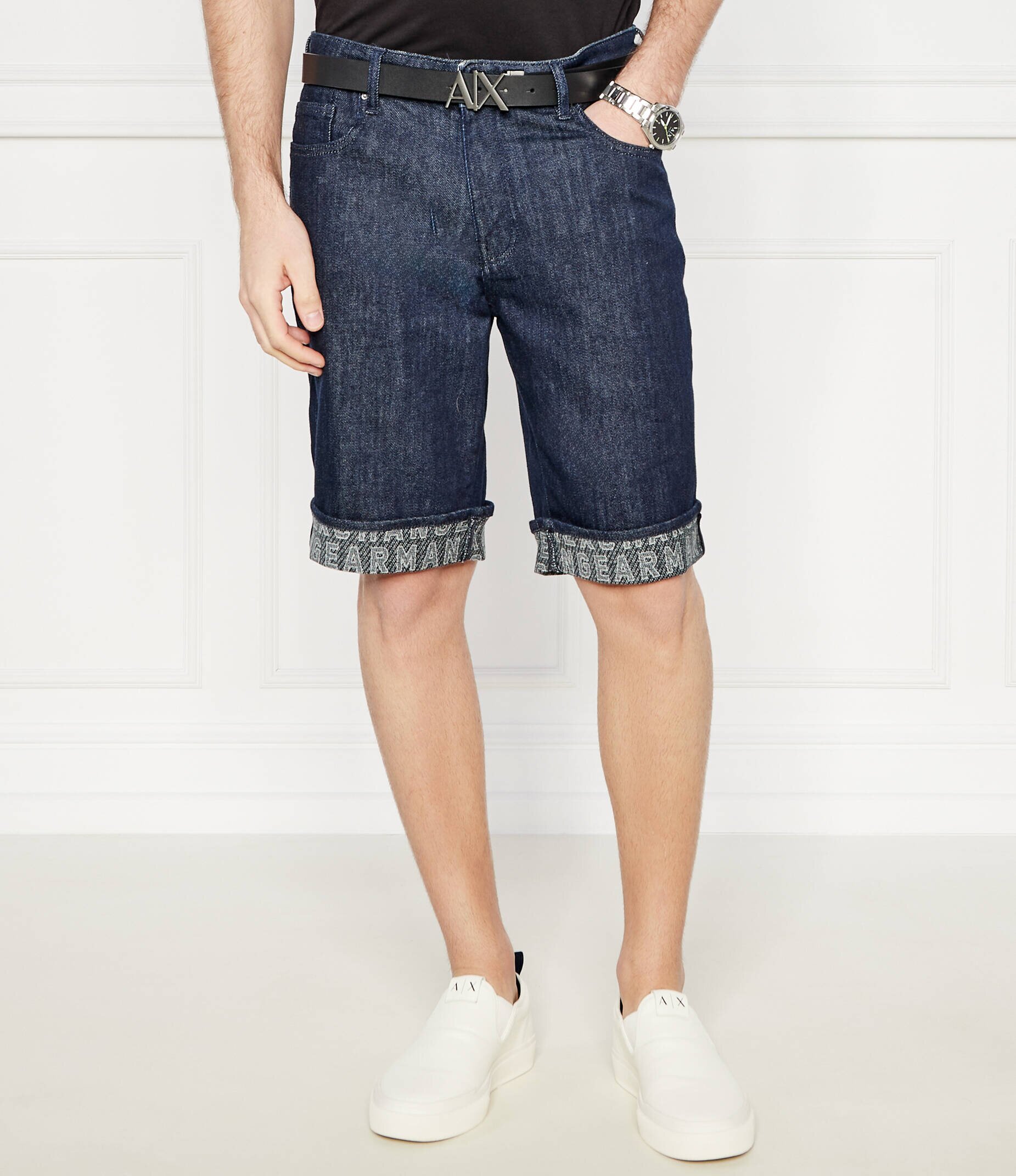 Armani Exchange De blugi pantaloni scurți | Regular Fit