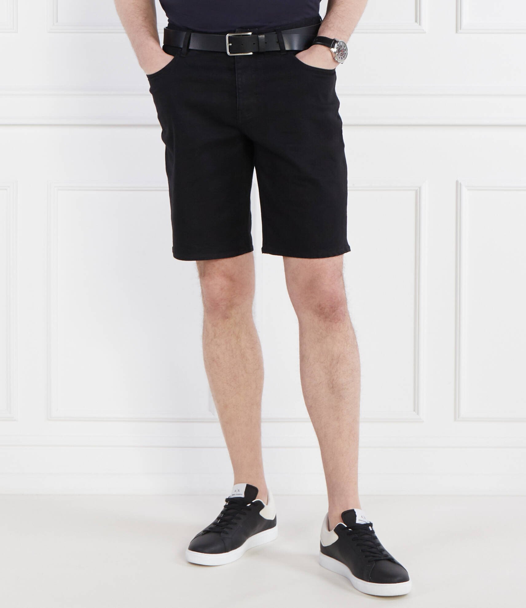 Armani Exchange De blugi pantaloni scurți | Slim Fit