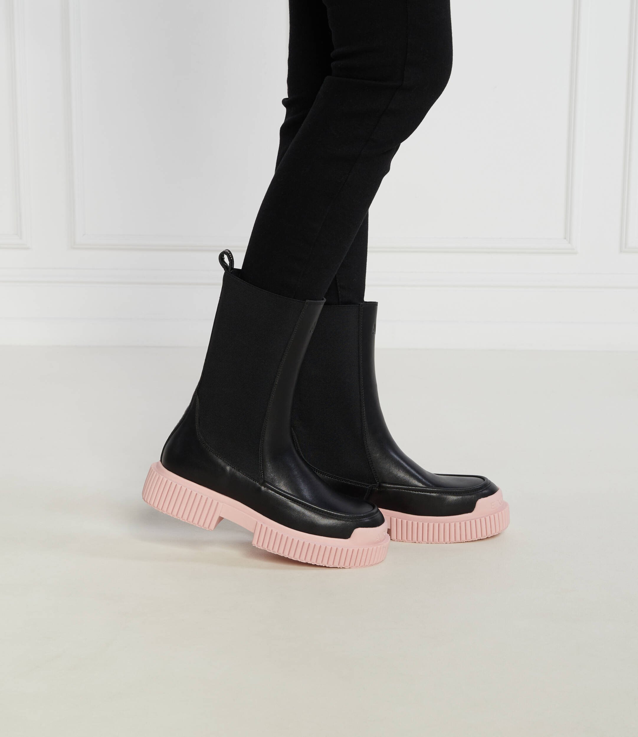 Armani Exchange De piele ghete chelsea