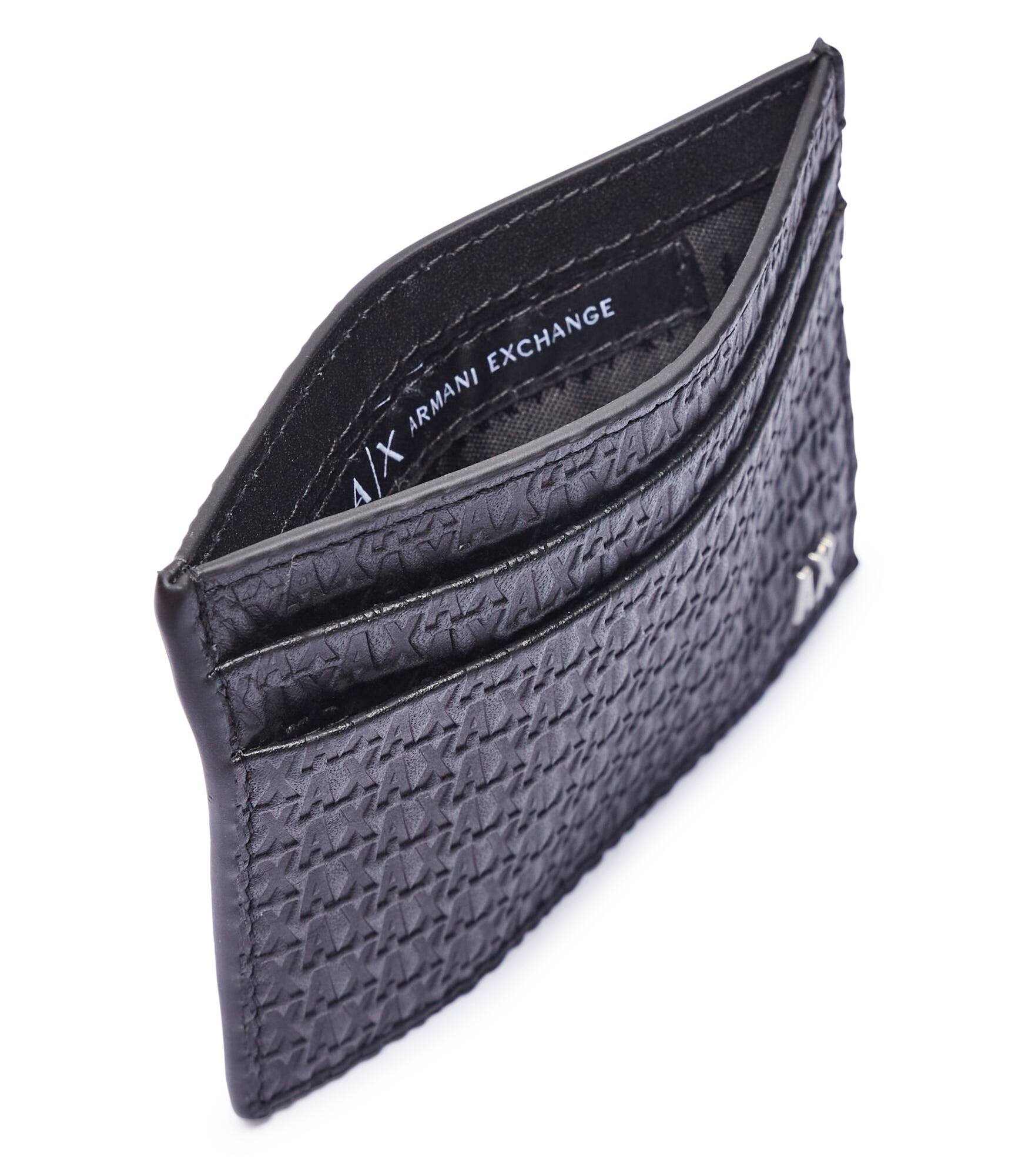 Armani Exchange De piele husă pentru carduri + breloc